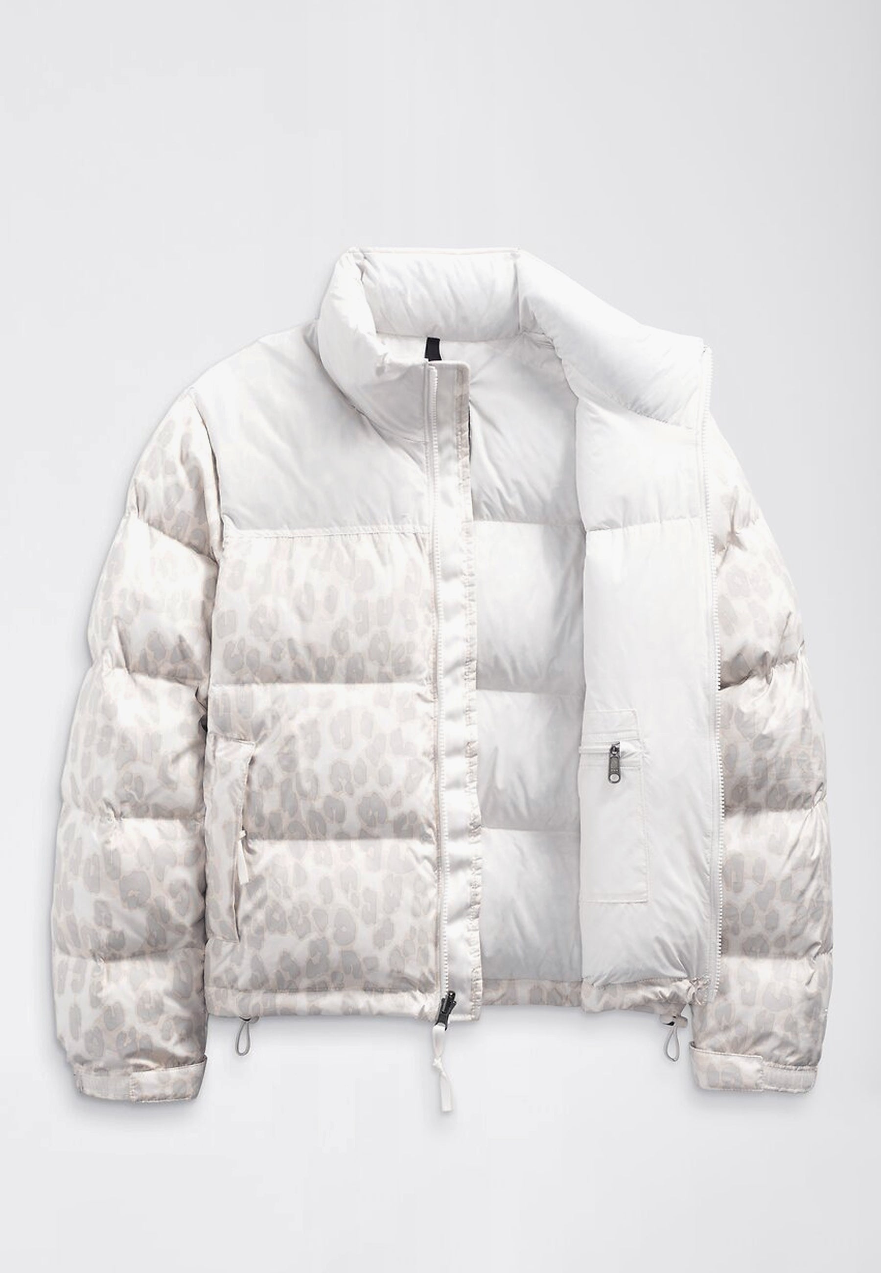 Women's '96 Retro Nuptse Jacket - silver leopard/gardenia white