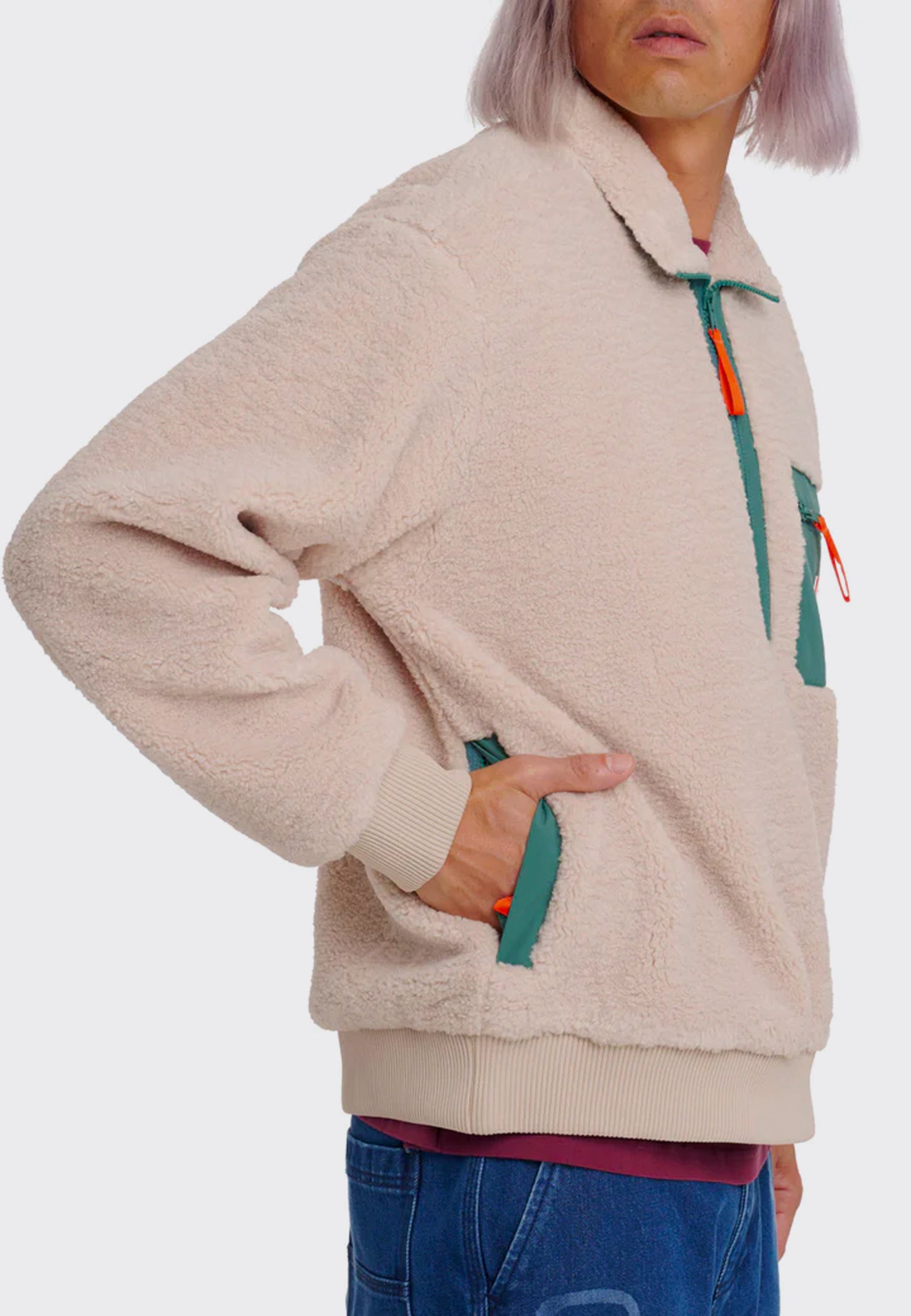 Brain Dead | Buy Yin Yang Half Zip Jacket - Cream online | Good As