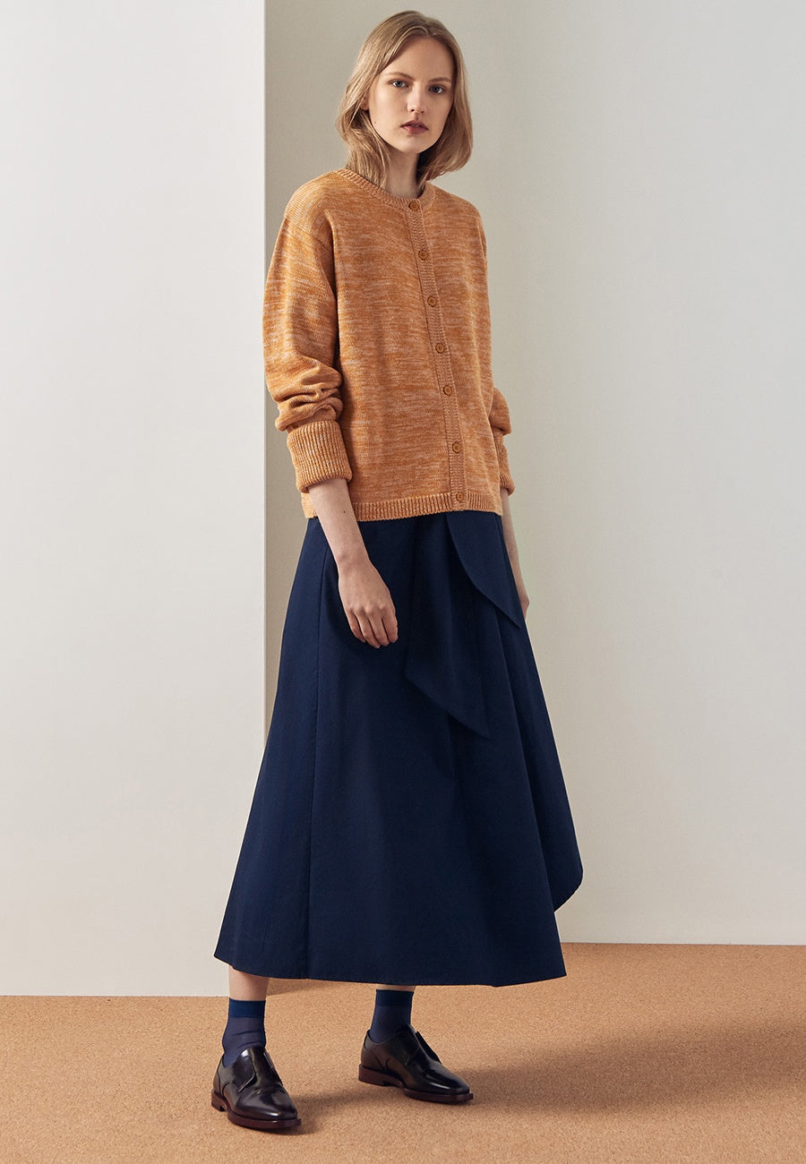 Kowtow Horizon Cardigan - amber melange - Good As Gold