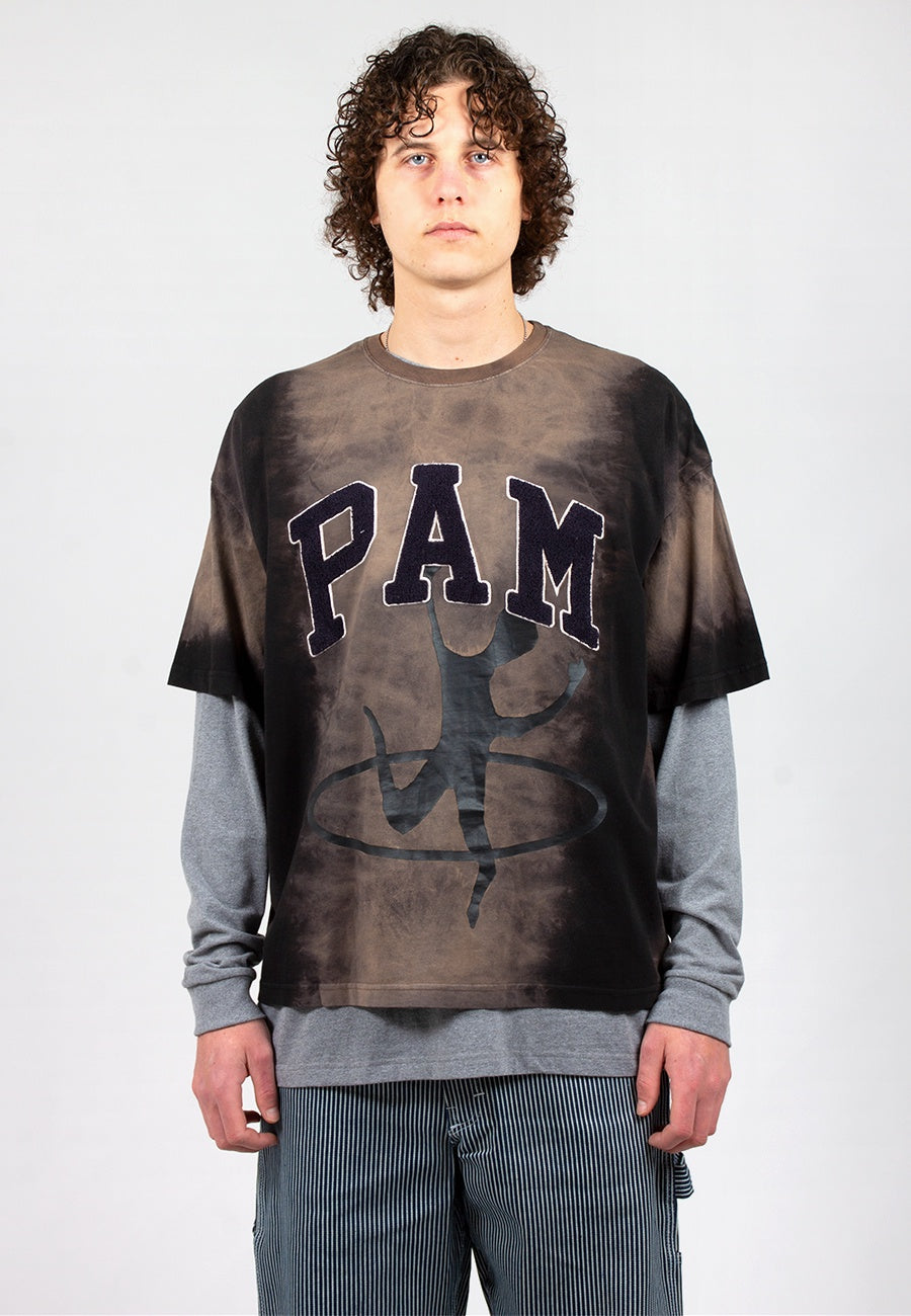 Perks & Mini | Disc Man Tie Die T-Shirt - rust dye | Good As Gold, NZ