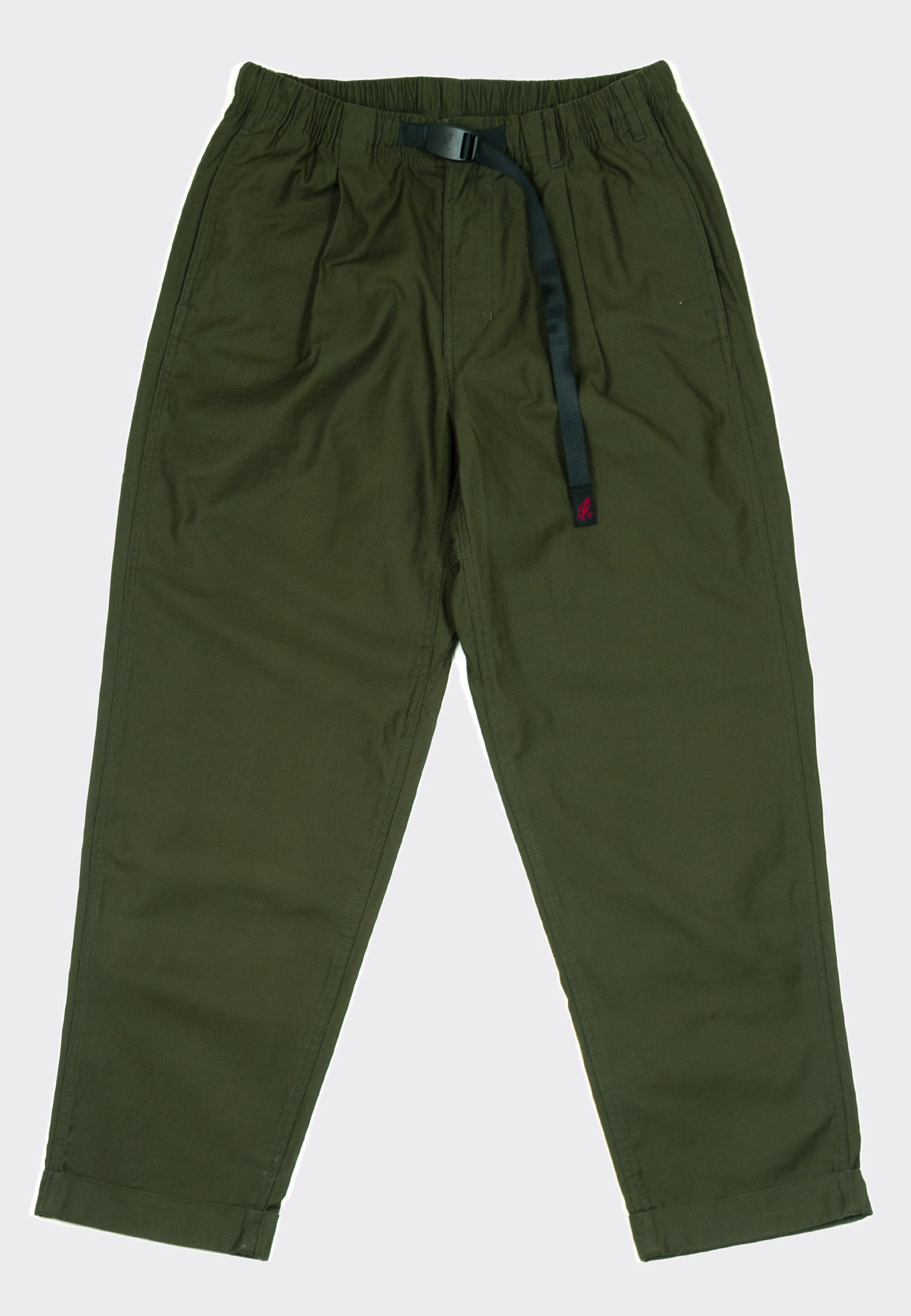 Tuck Tapered Back Satin - deep olive