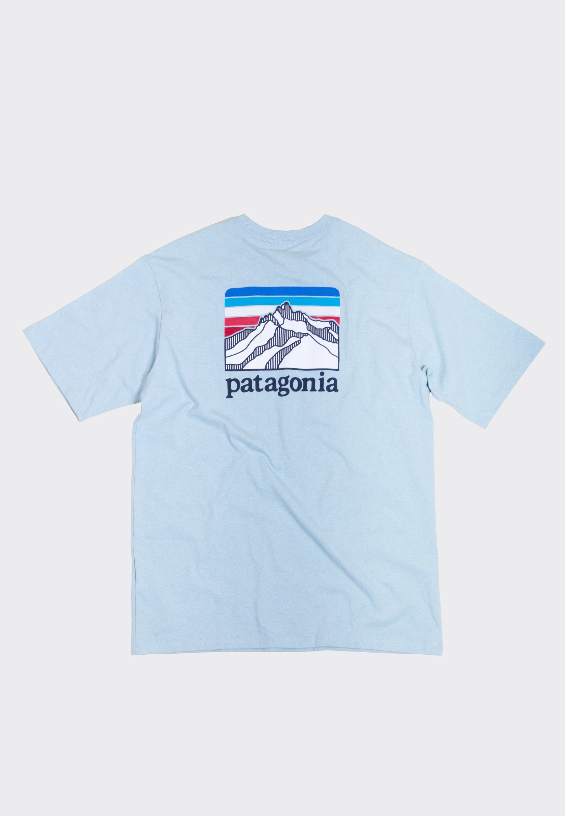 Line Logo Ridge Pocket Responsibili - Tee - big sky blue