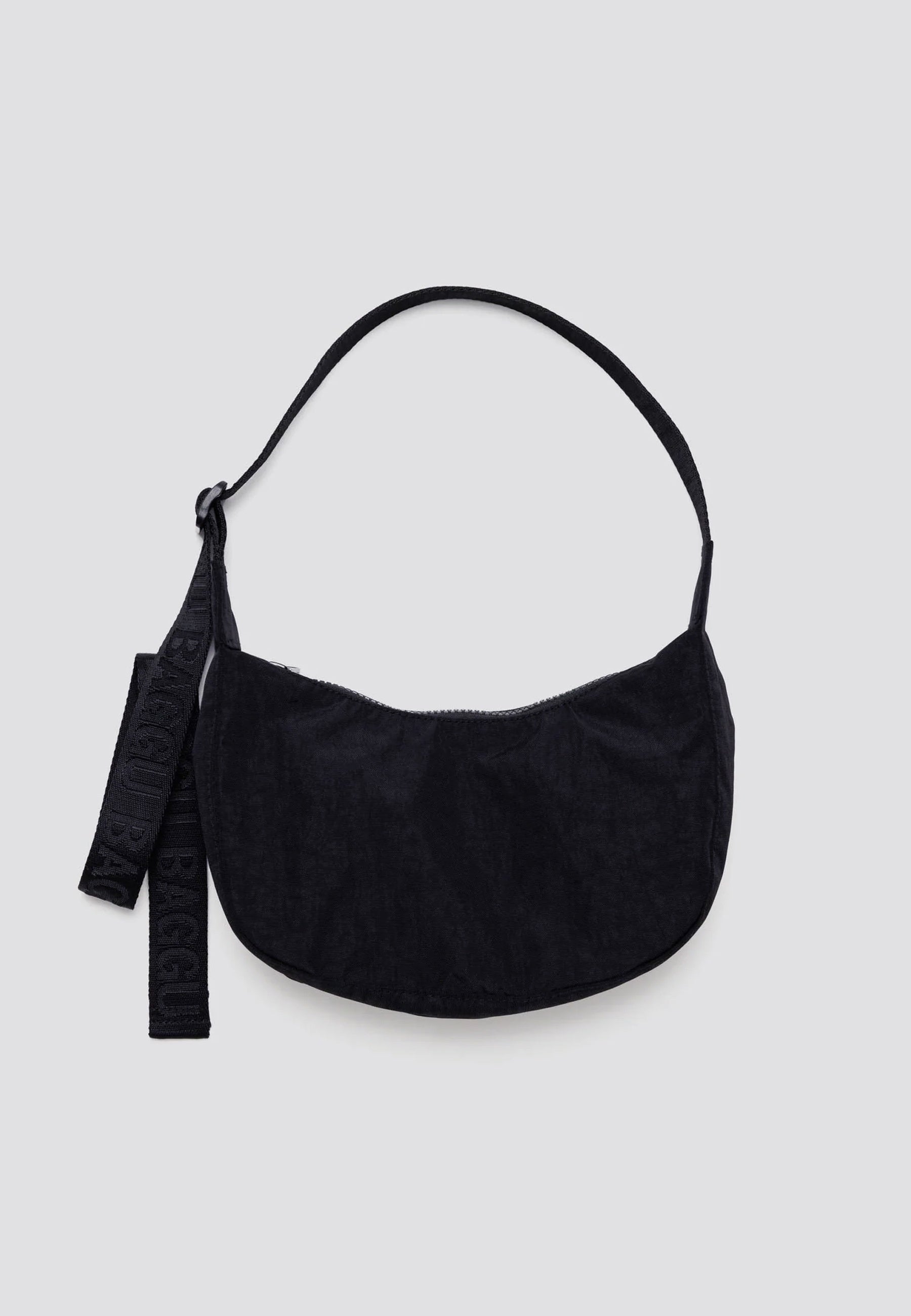 Small Nylon Crescent Bag - Black