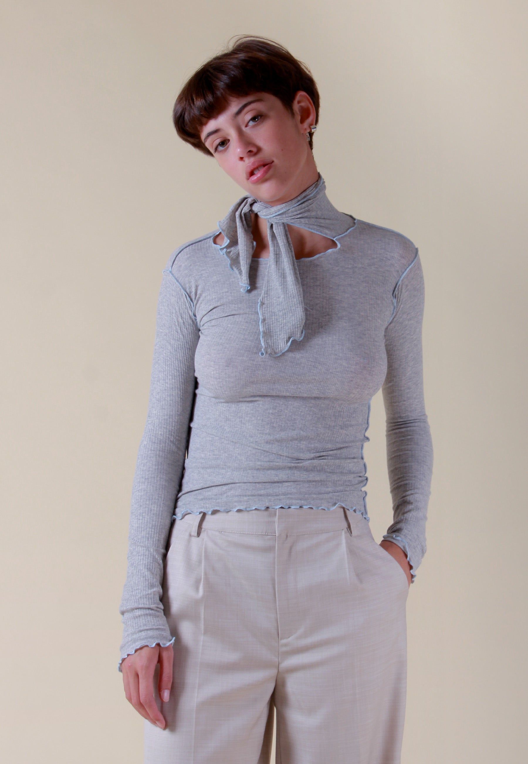 Pava Long Sleeve - grey melange