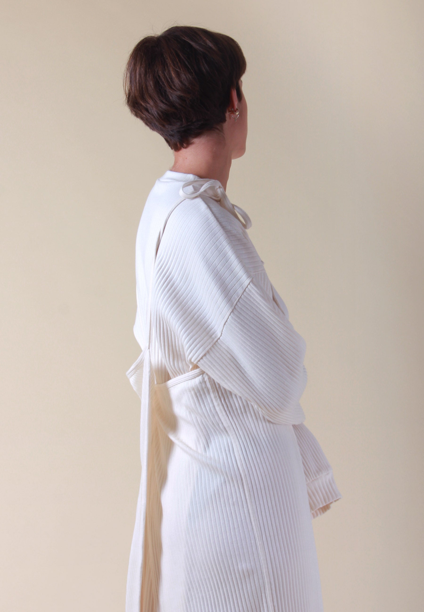 Shaw Long Sleeve Kaftan - off white