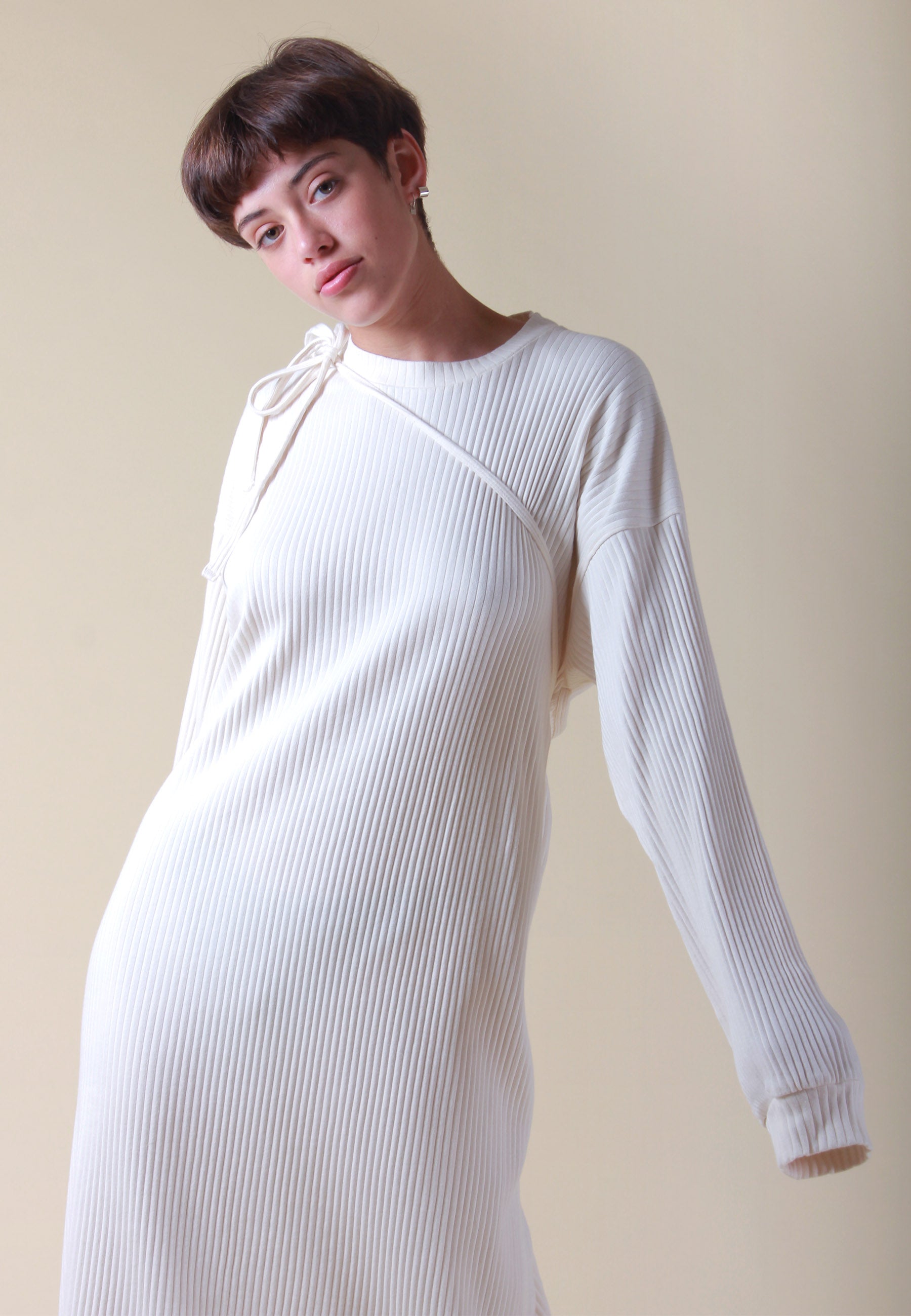 Shaw Long Sleeve Kaftan - off white