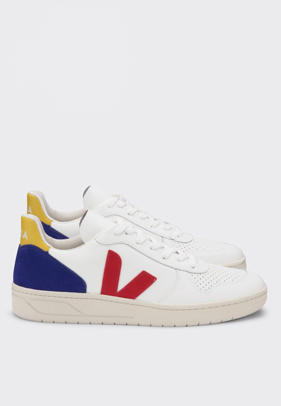 Veja | V10 Leather - extra white/pekin/cobalt/tonic | Good As Gold, NZ