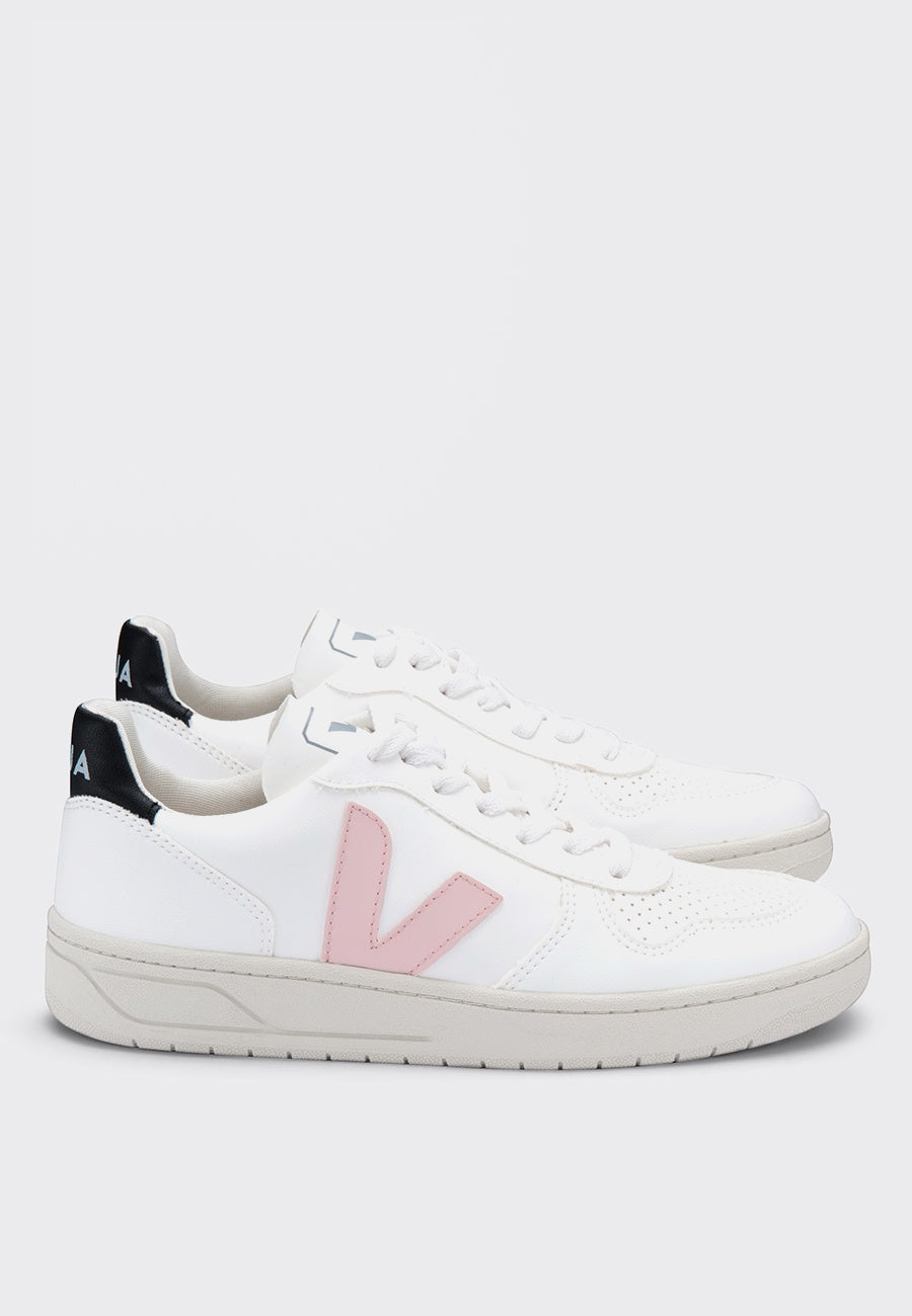 Veja | V10 Bastille Chromefree Leather - white/petale/black | Good As Gold, NZ