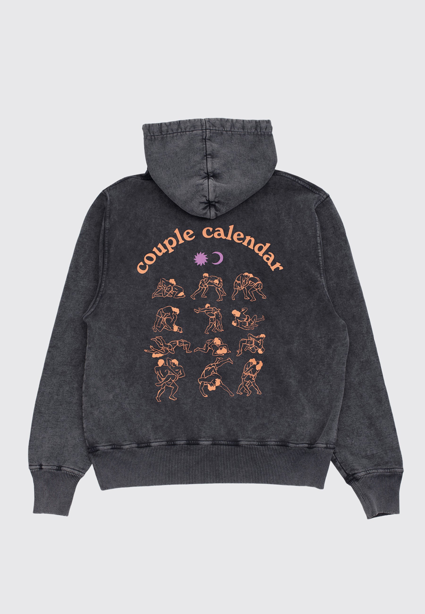 Couple Calender Returns Hoodie - washed black