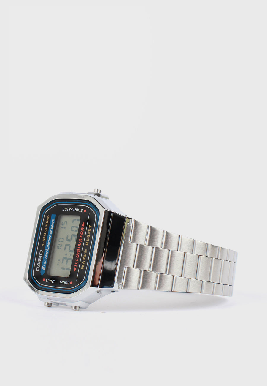 Classic Digital Watch (A168WA-1W) - Silver/Black