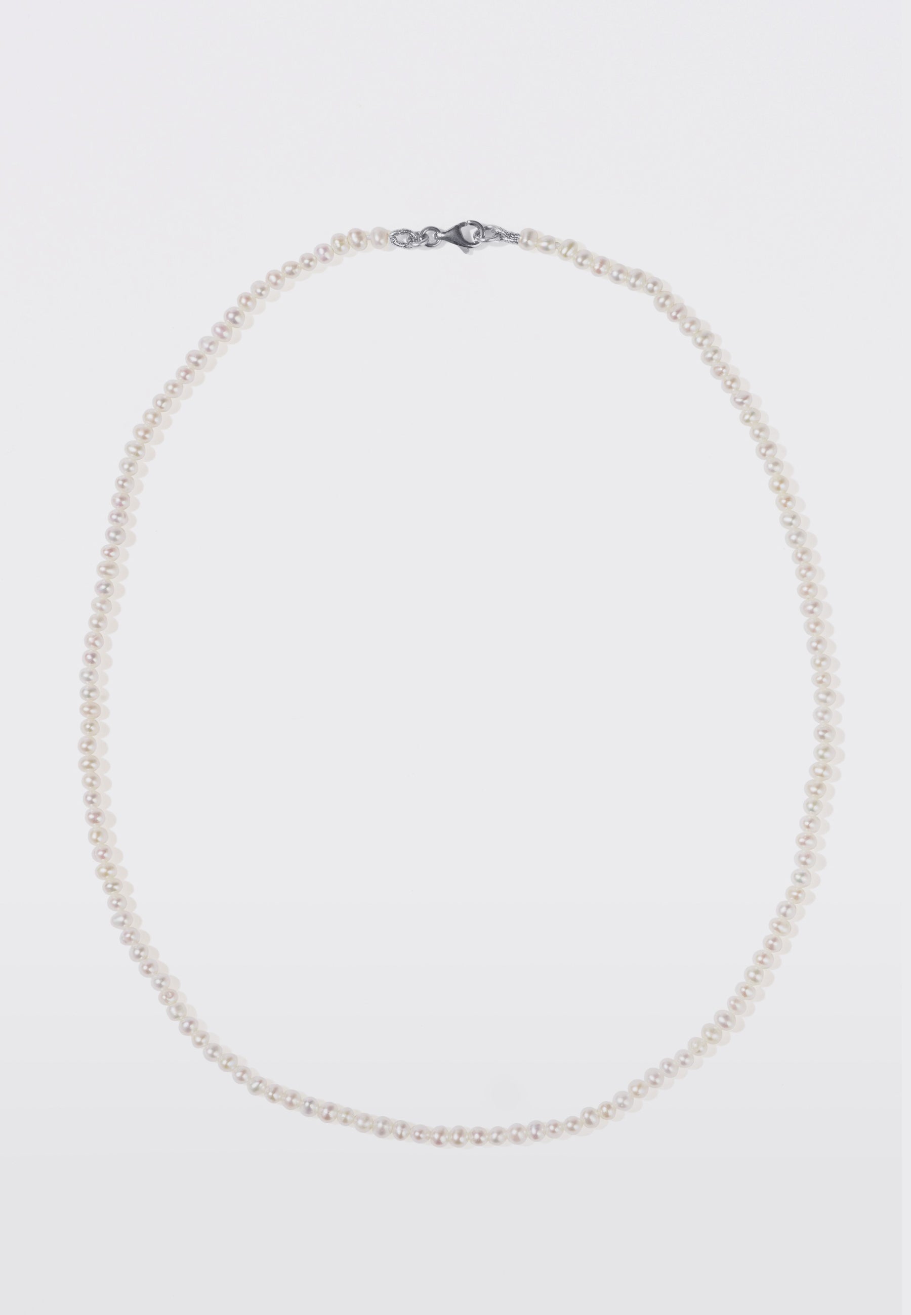 Micro Pearl Necklace - Silver