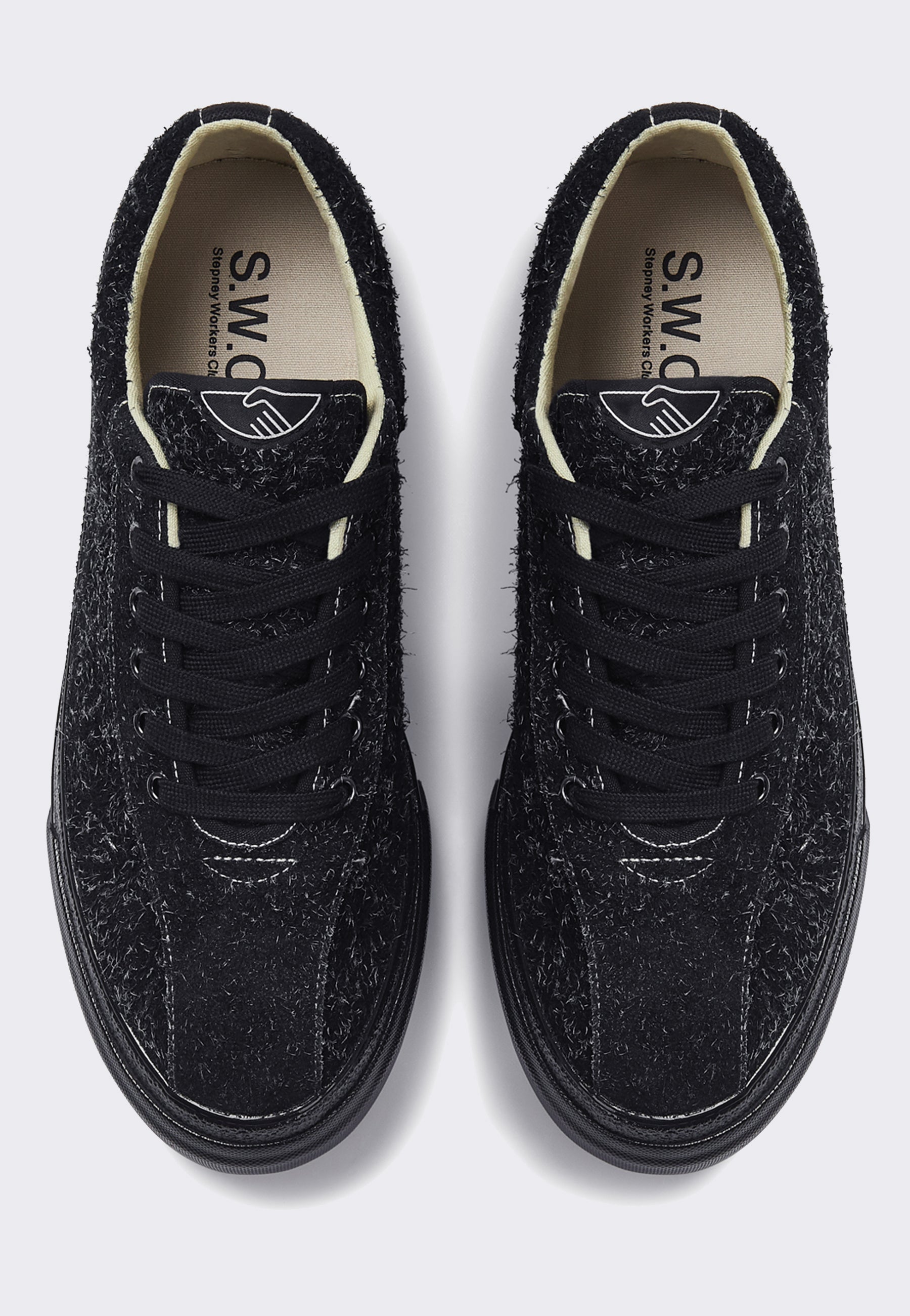 Dellow Hairy Suede - black/black