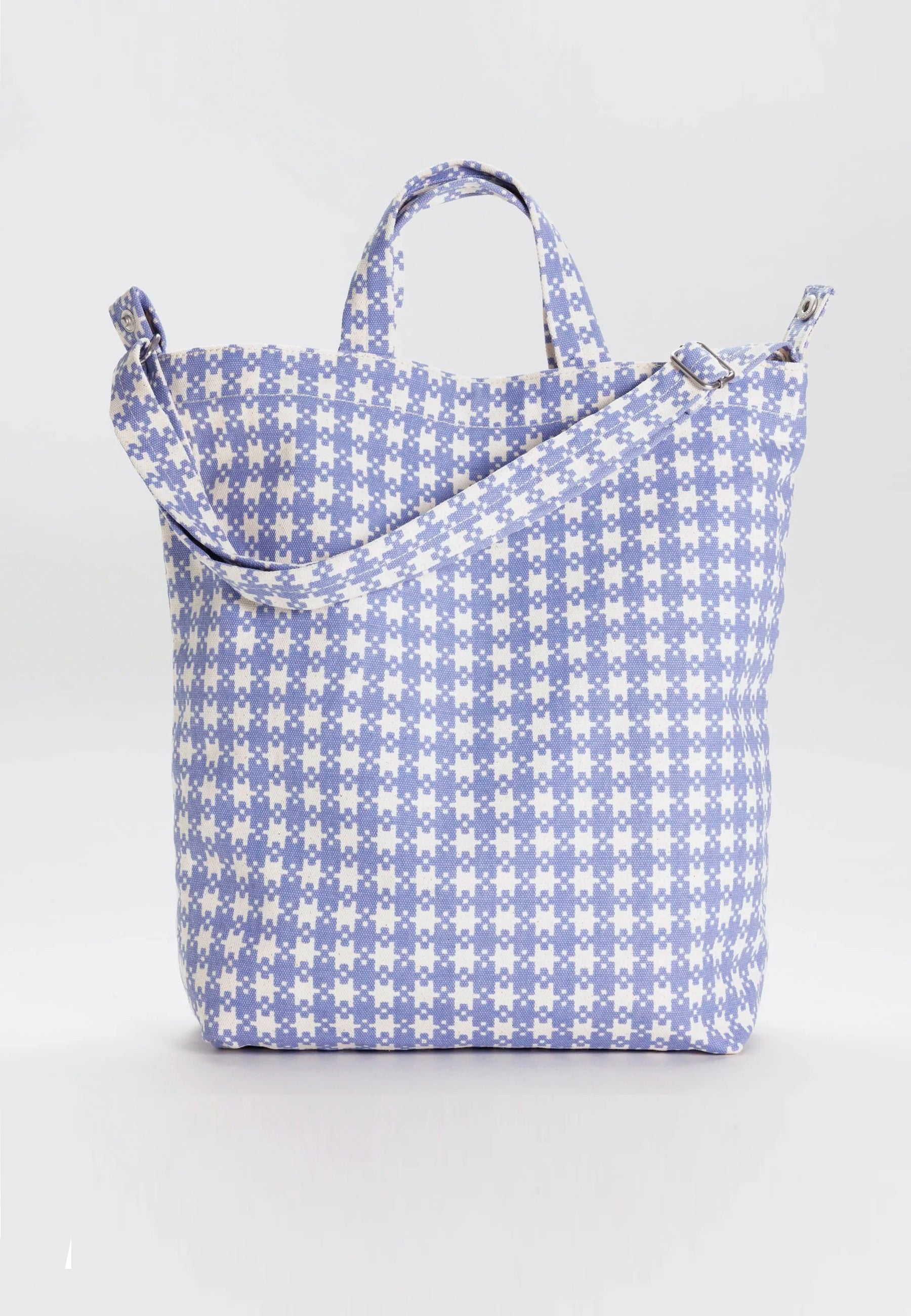 Duck Bag - Blue Pixel Gingham