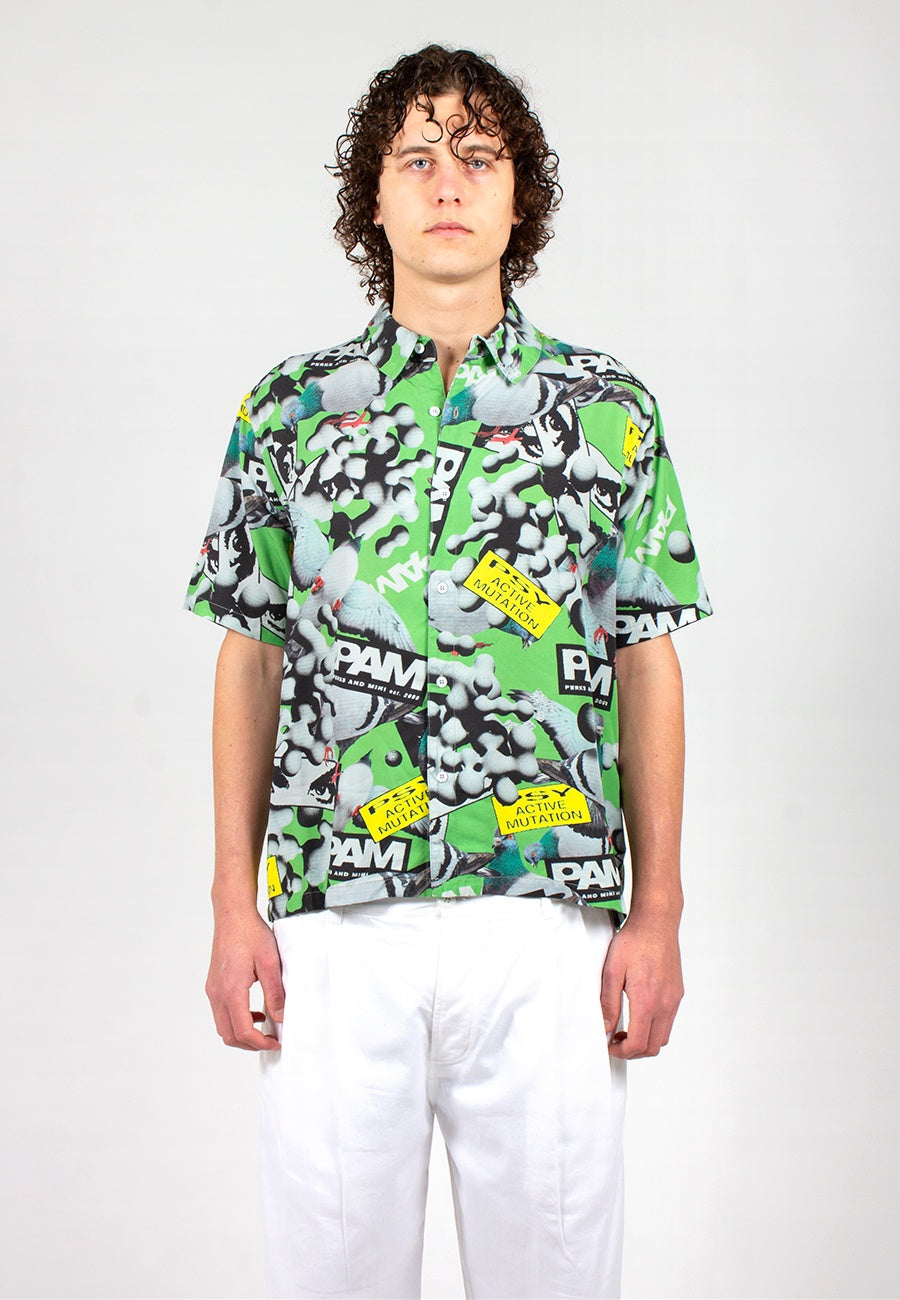 Collage Short Sleeve Shirt - cosmic pigeon