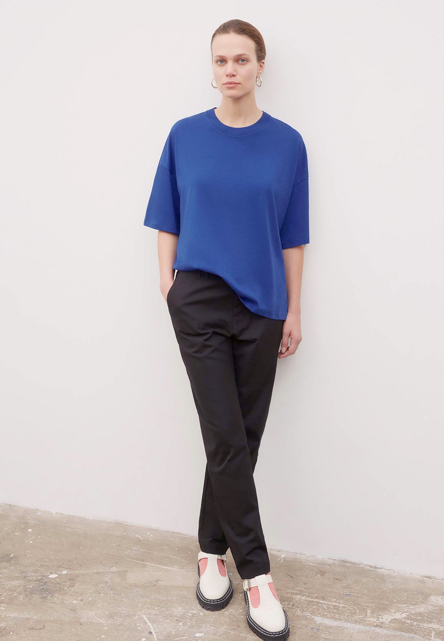 Building Block Oversized Boxy T-Shirt - bright blue