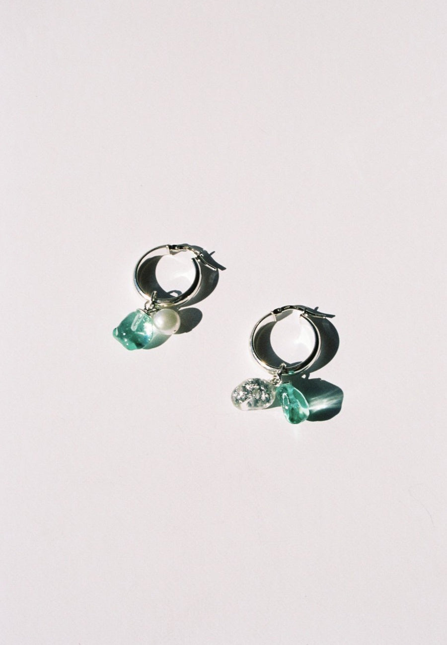 Charm Hoops - Seafoam