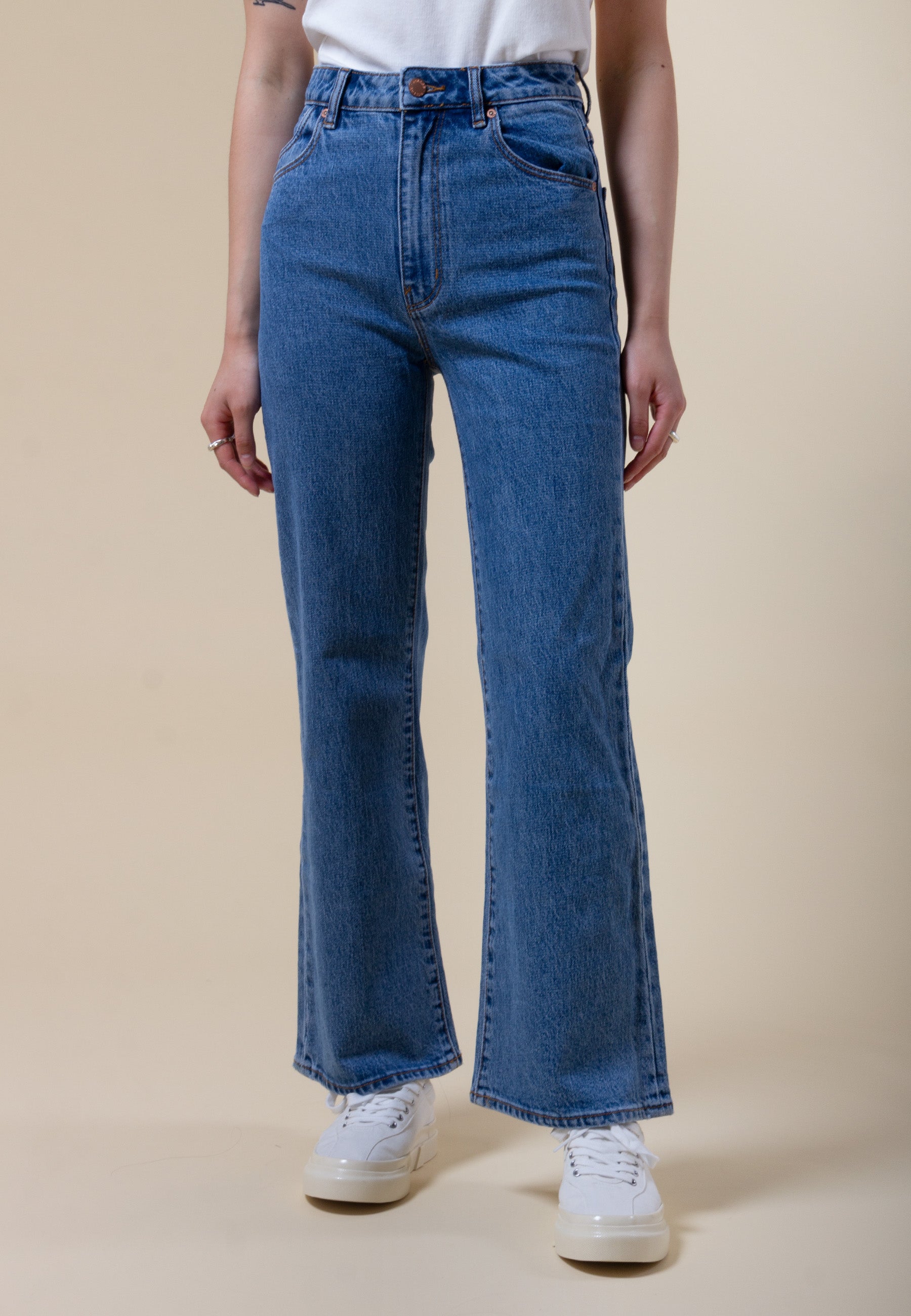 Eastcoast Crop Flare Jean - cindy blue