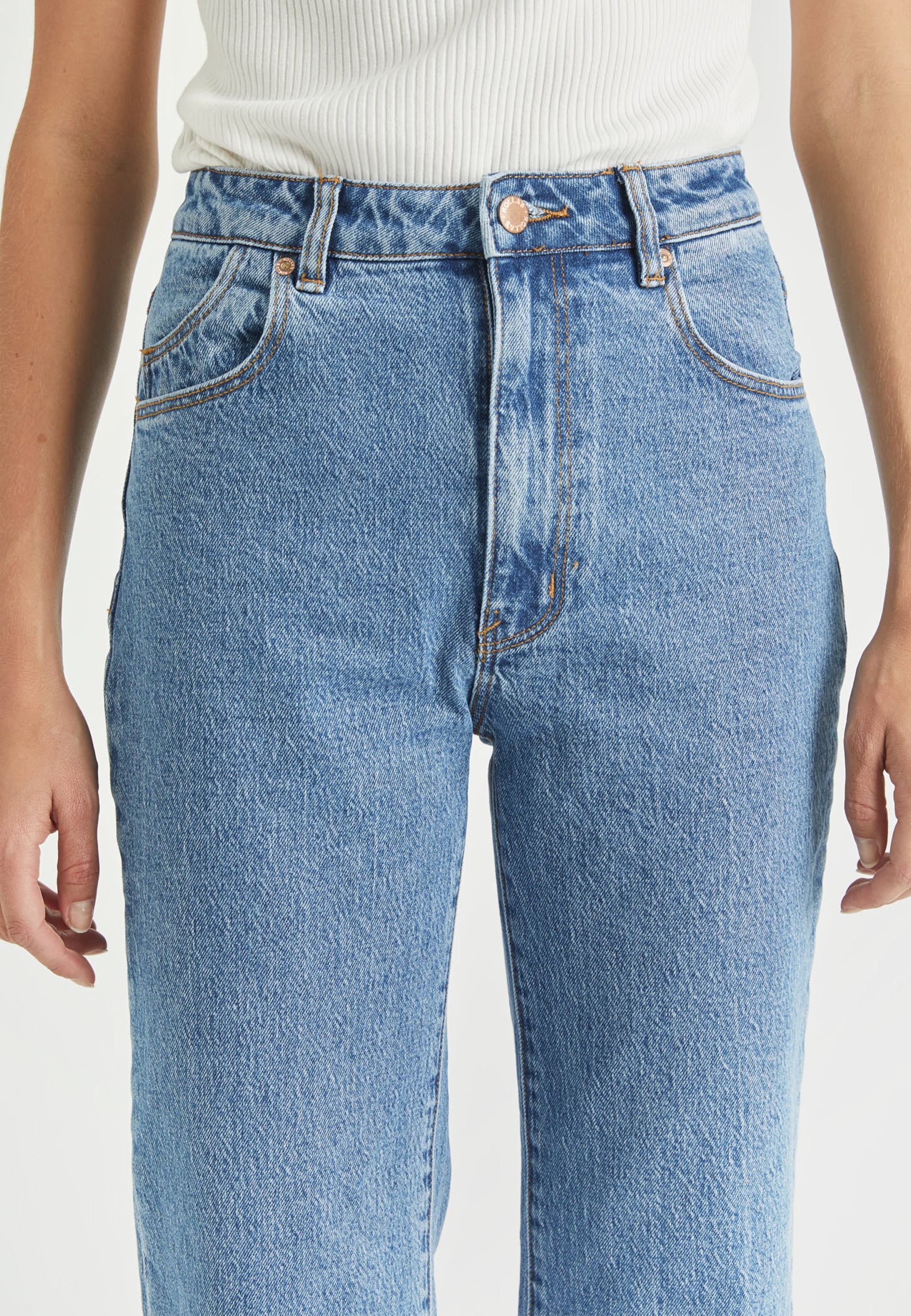 Eastcoast Crop Flare Jean - cindy blue