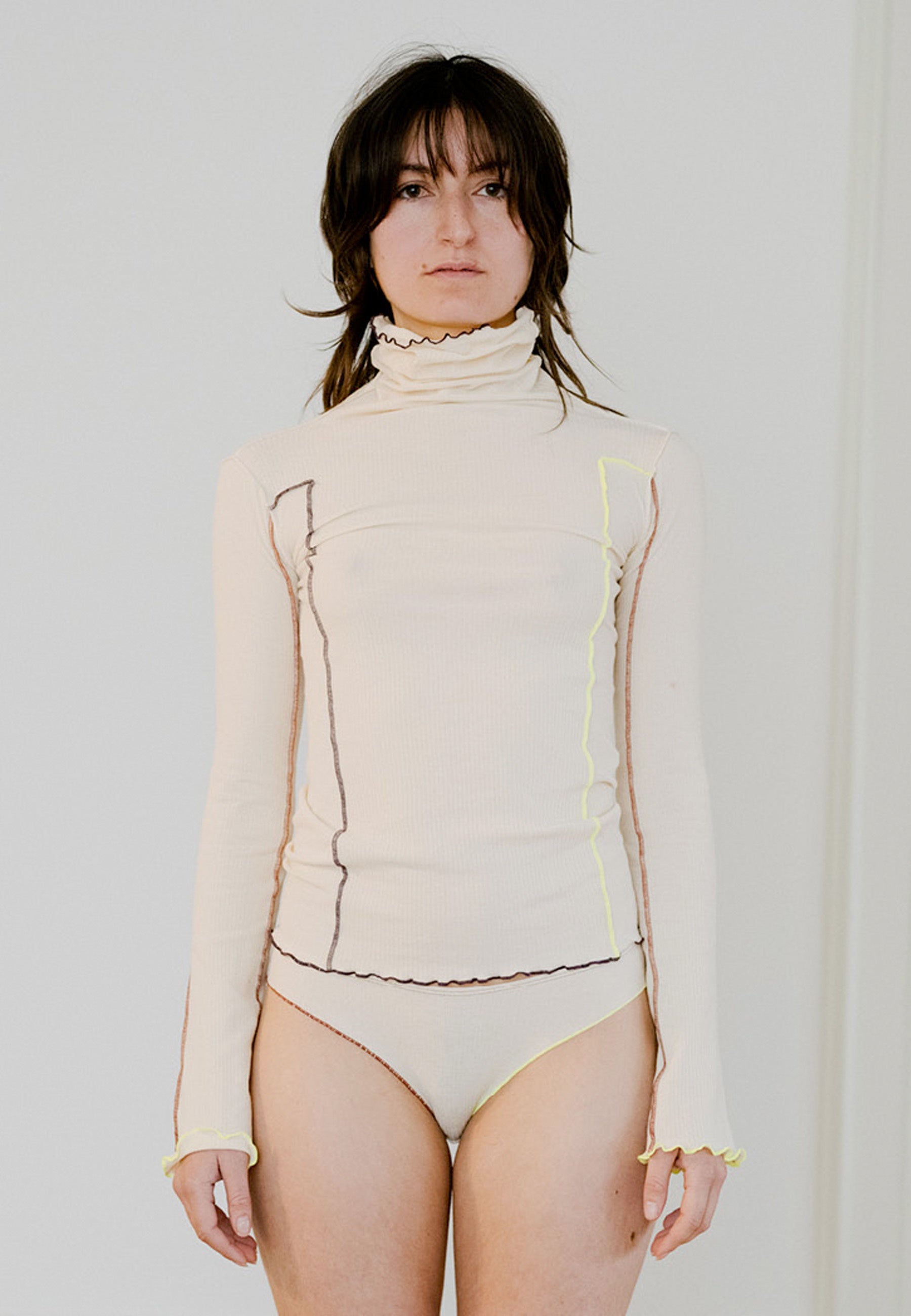 Baserange | Buy Omato Turtle Neck - off white contrast online