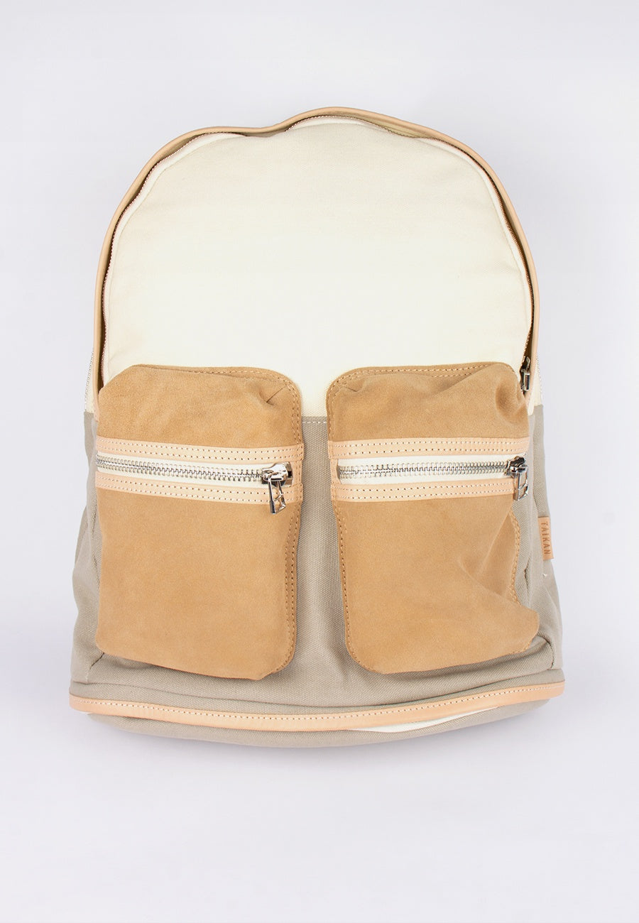 Taikan | Spartan Backpack - cotton/suede/veg tan leather | Good As Gold, NZ