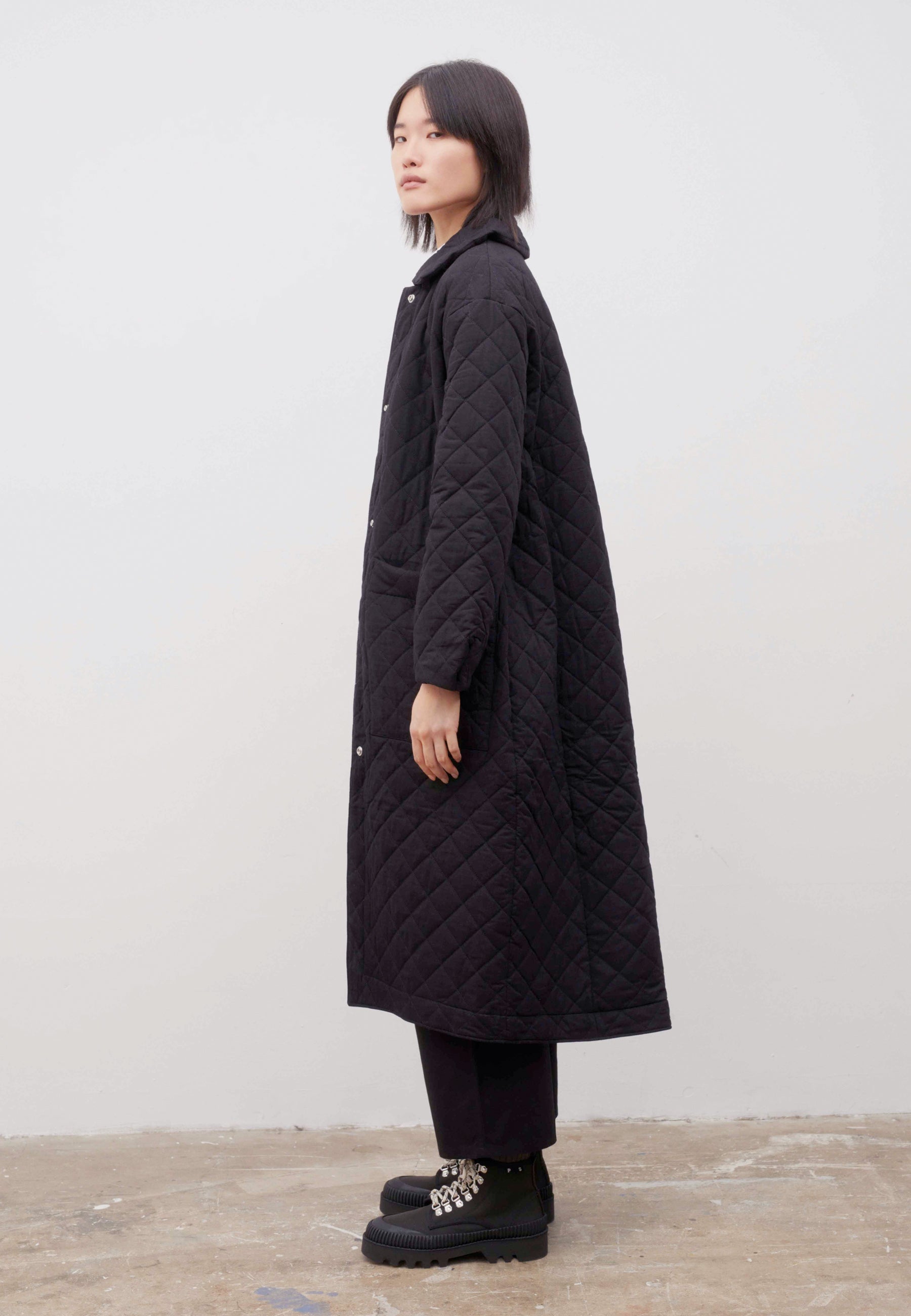 Quilt Coat - black