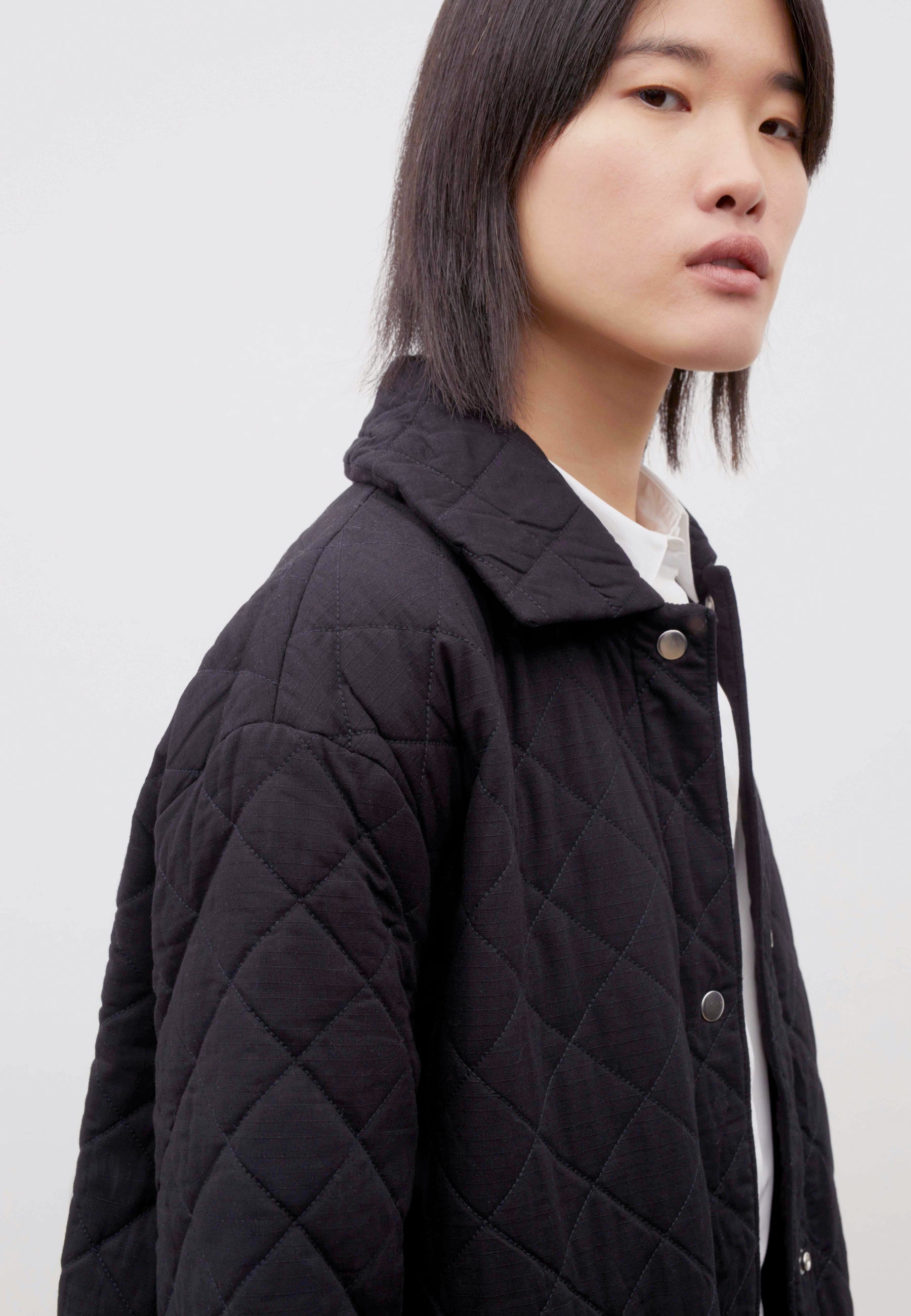 Quilt Coat - black