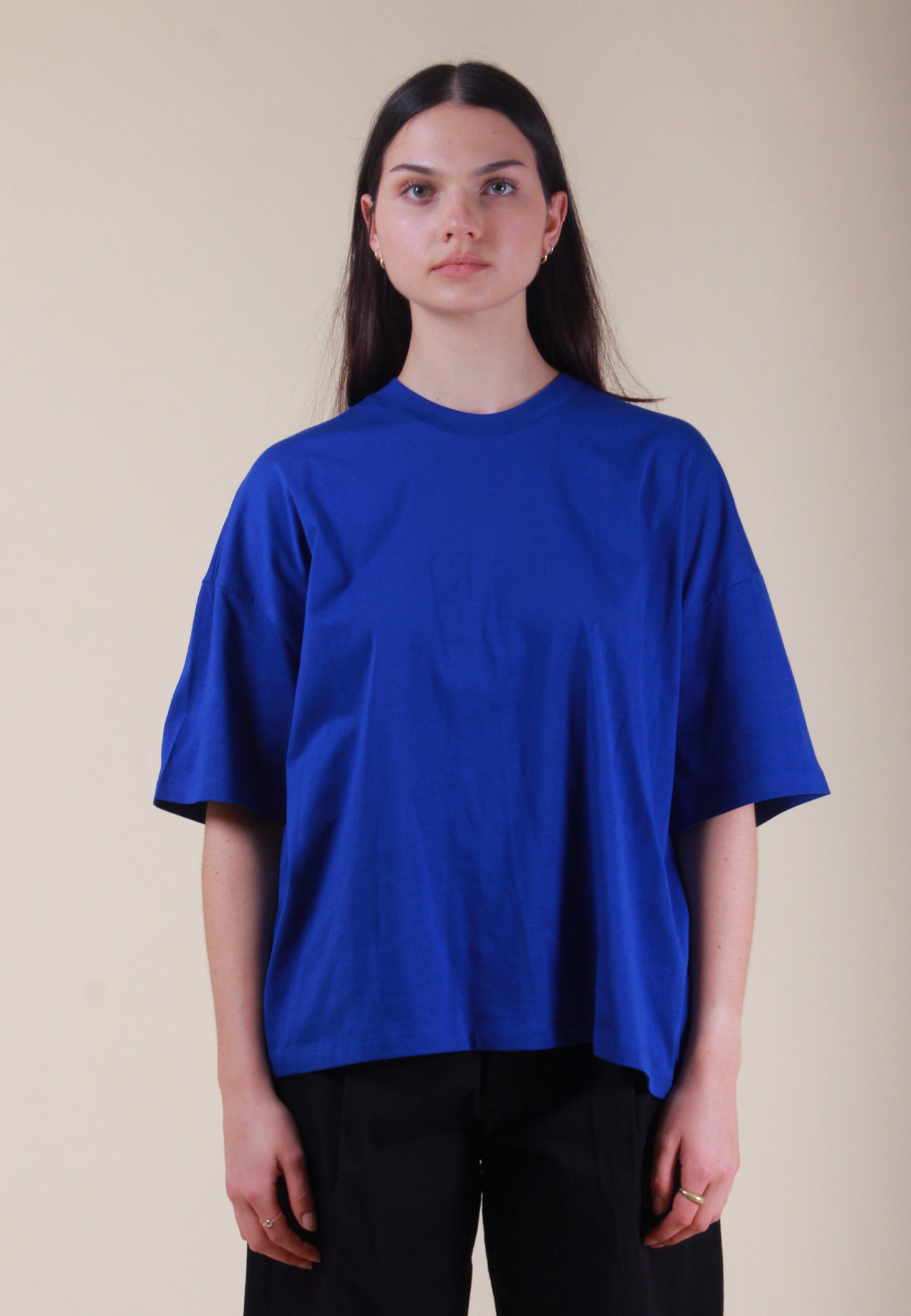 Building Block Oversized Boxy T-Shirt - bright blue