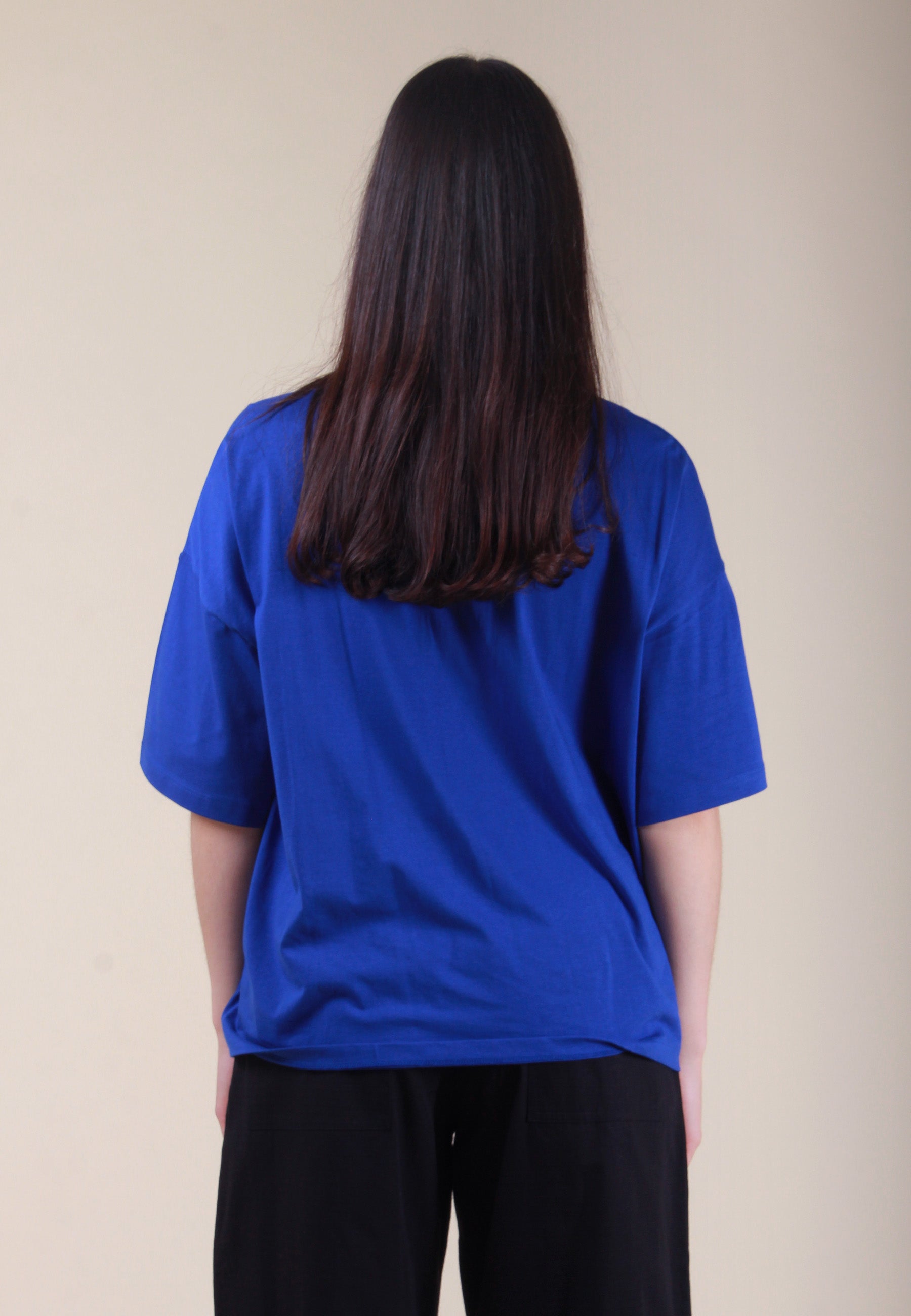 Building Block Oversized Boxy T-Shirt - bright blue