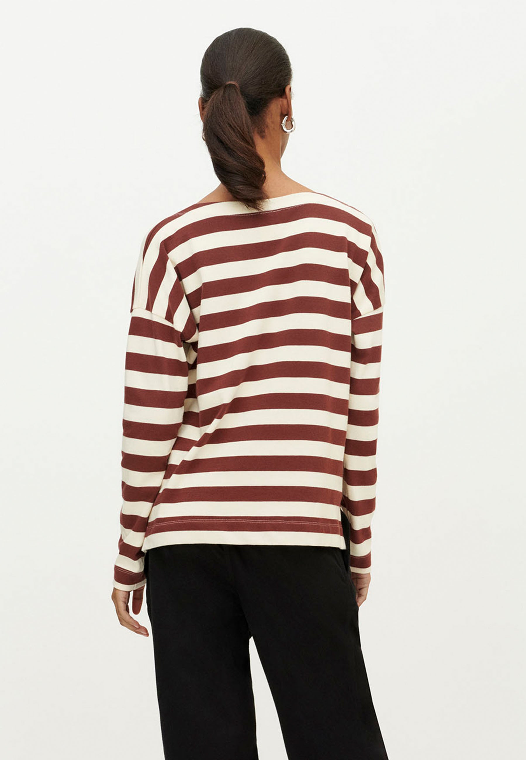 Building Block Breton Sweater - mahogany stripe