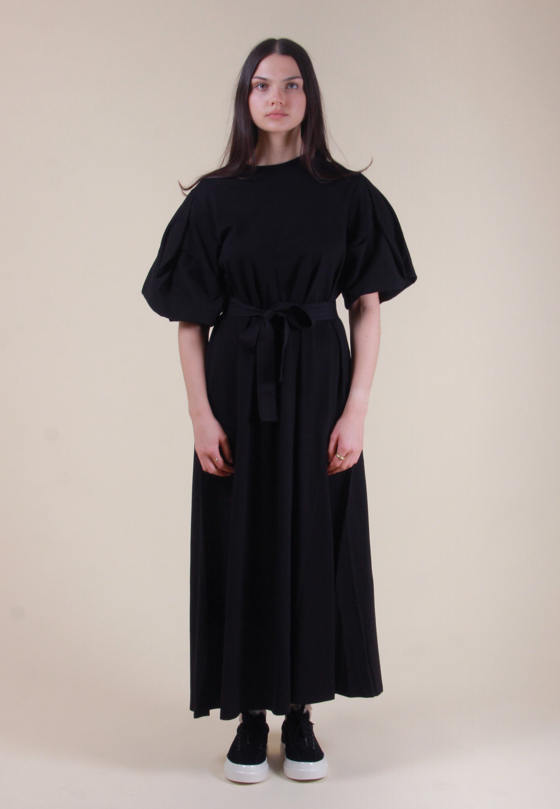 Building Block Origami Dress - black