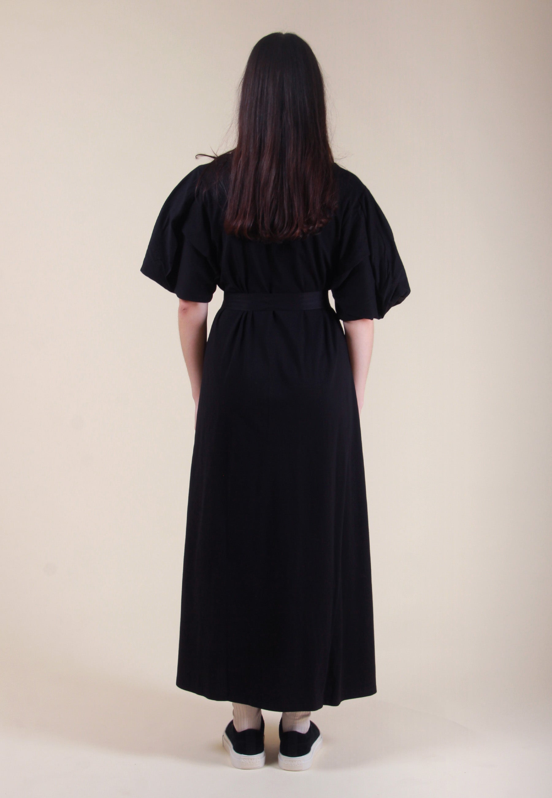 Building Block Origami Dress - black