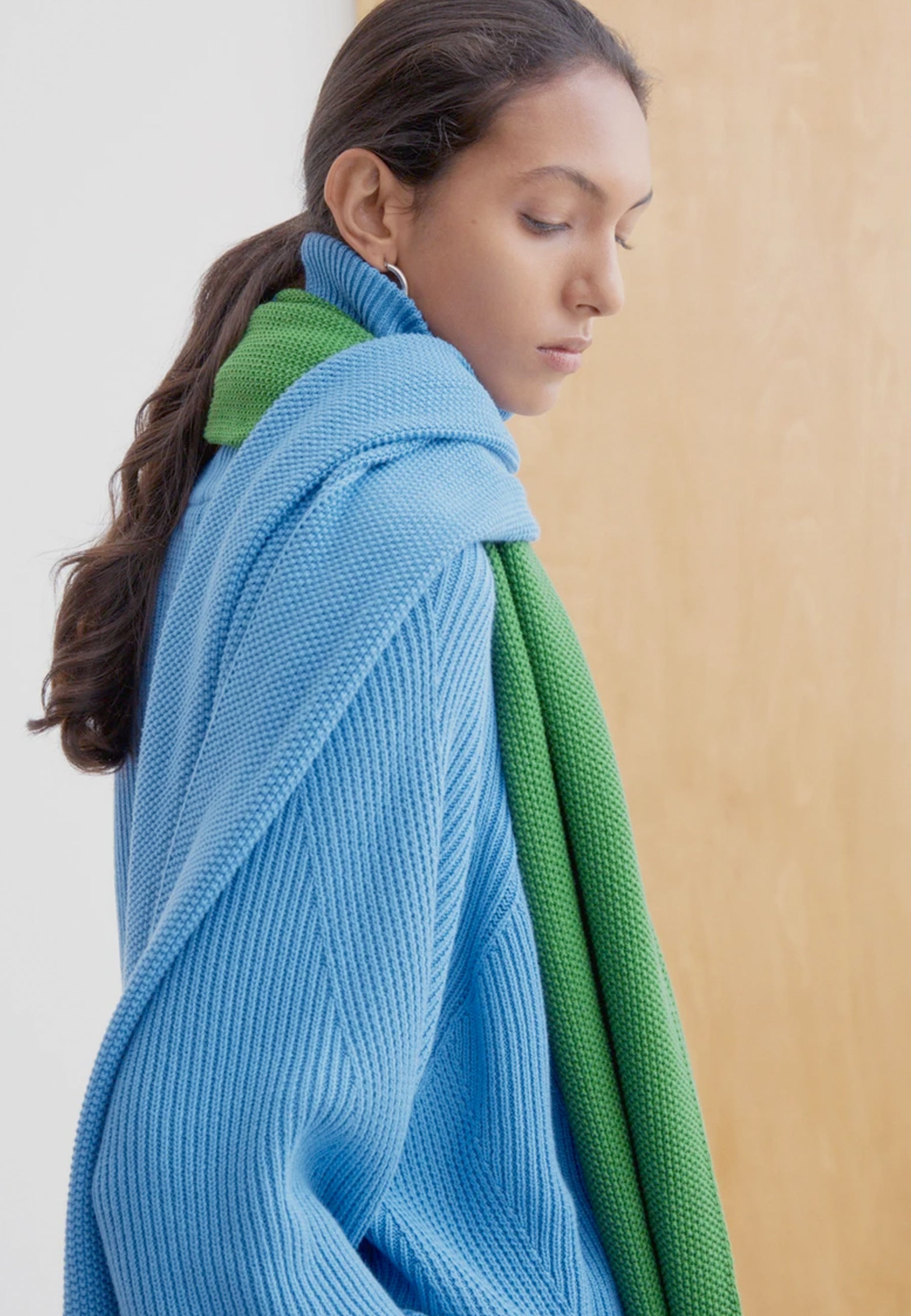 Scenery Scarf - bright green/sky