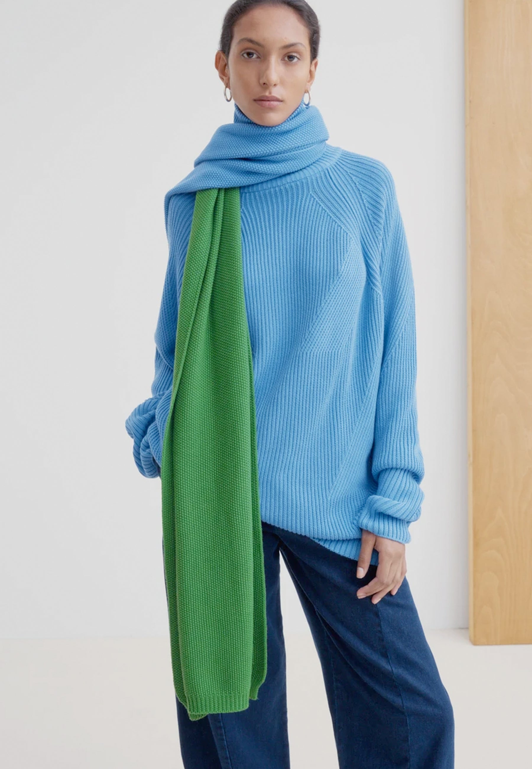 Scenery Scarf - bright green/sky