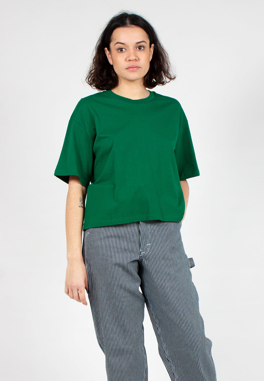 Building Block Boxy Tee - evergreen