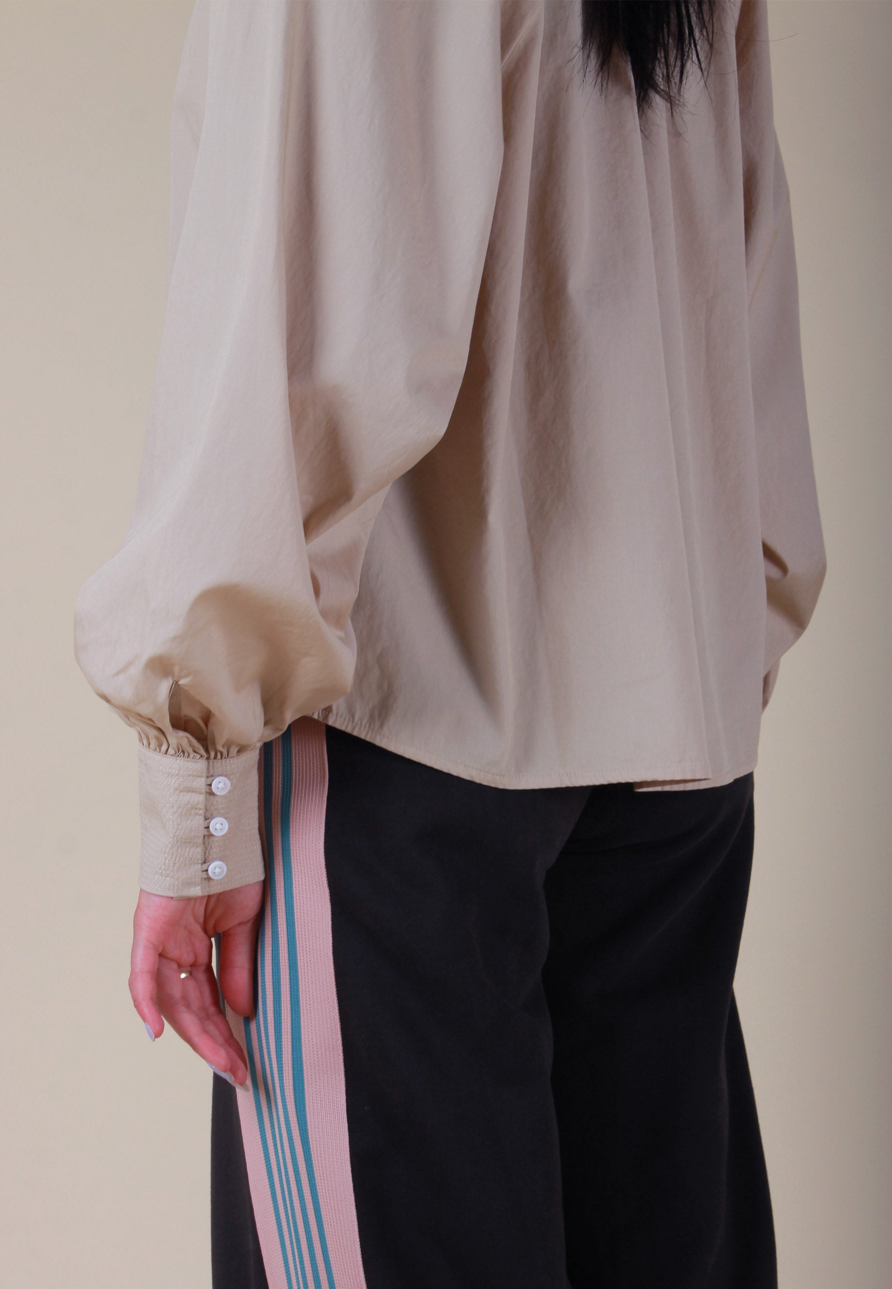 Gillian Mock Neck - safari
