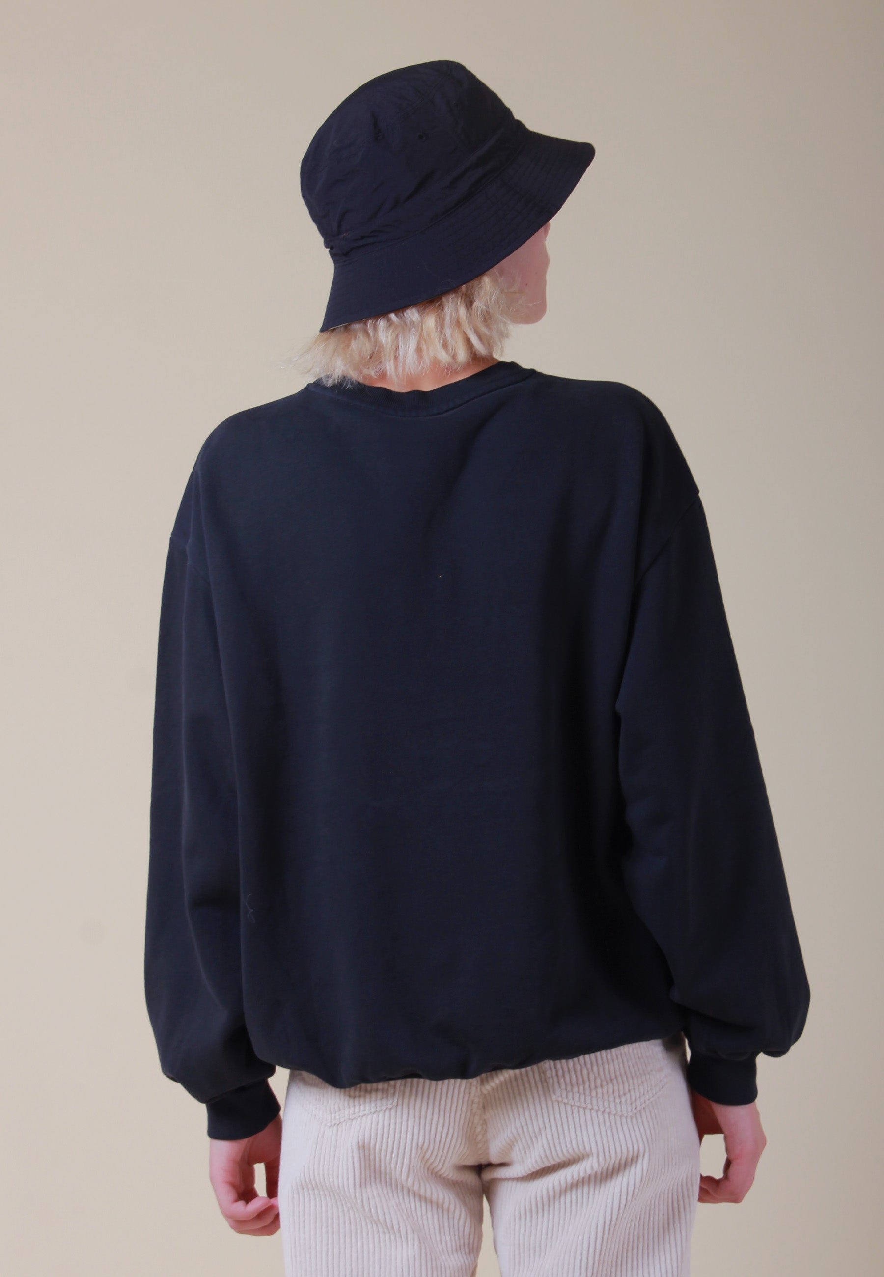 Melrose Slouchy Crew - ultra soft caviar