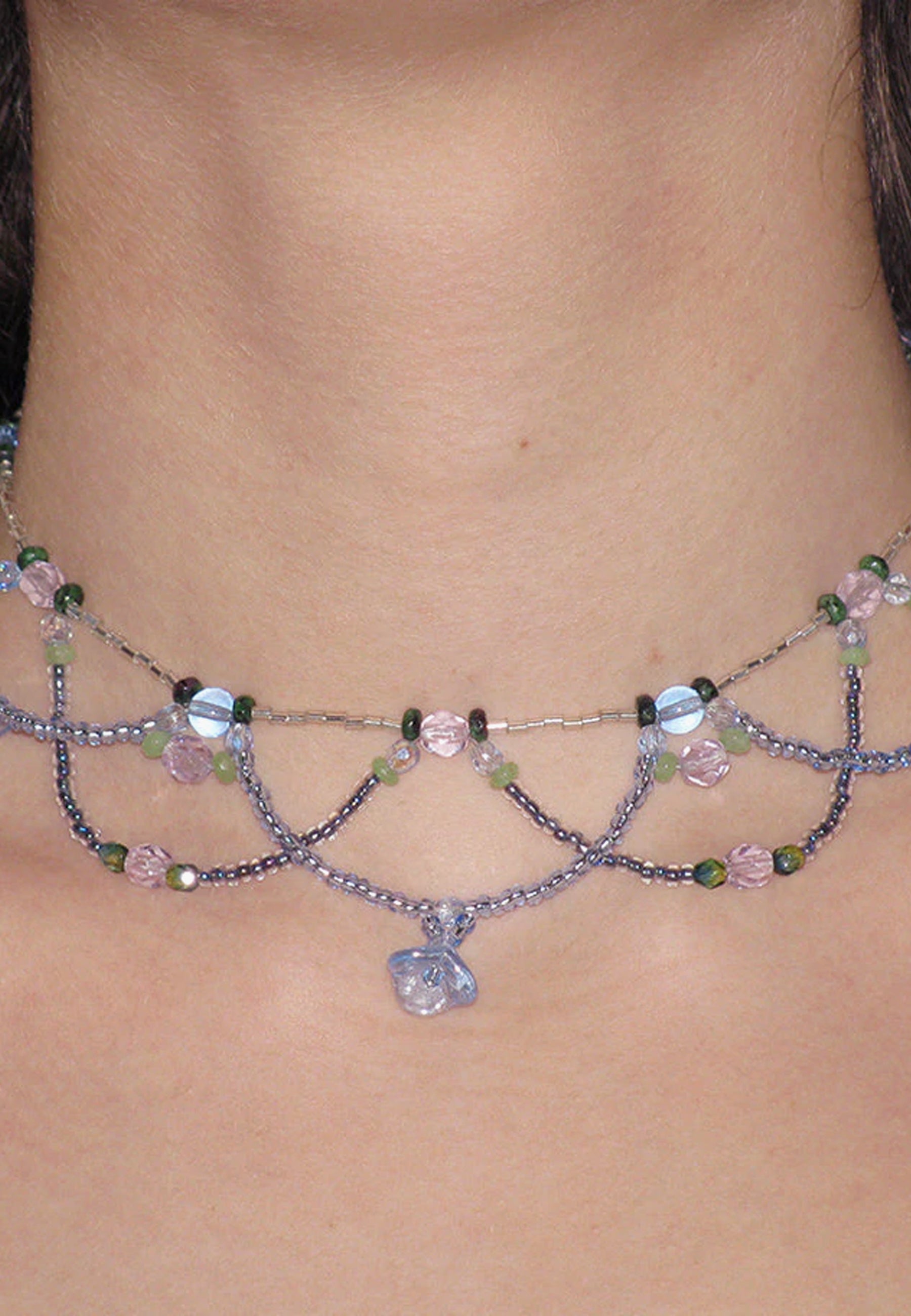 Linzi Necklace - Soft Blue