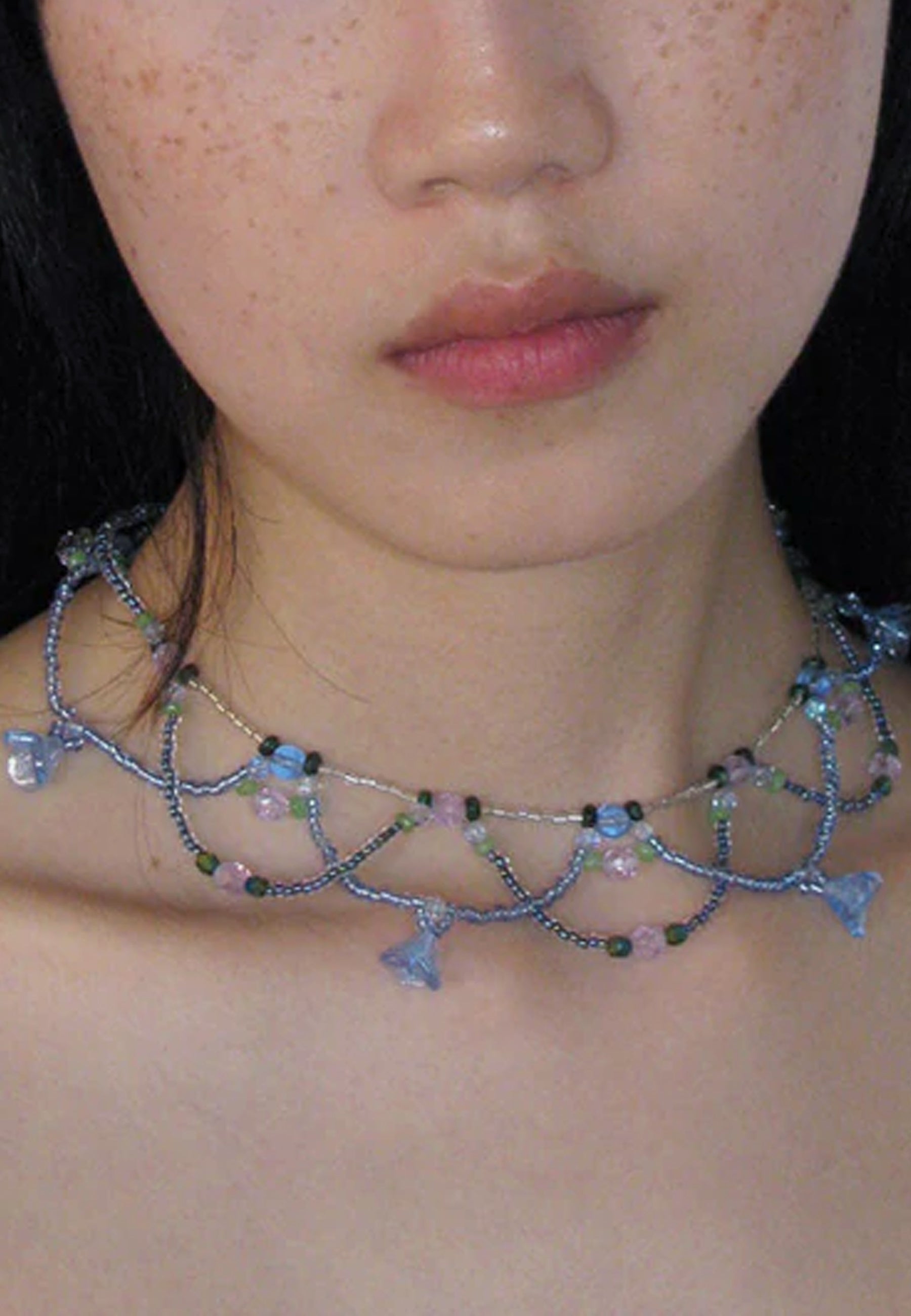 Linzi Necklace - Soft Blue