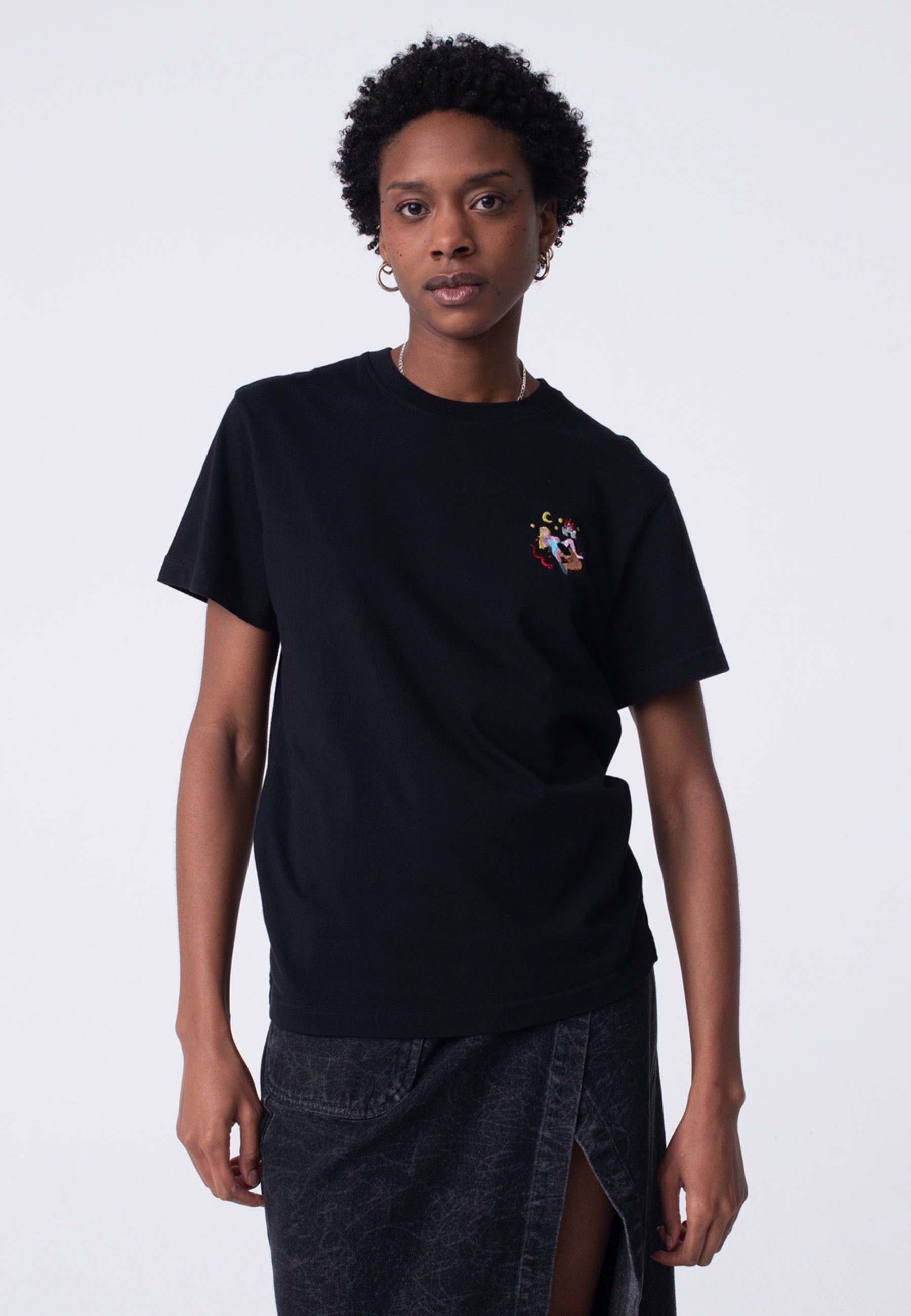 Middle Edging T-Shirt - Black