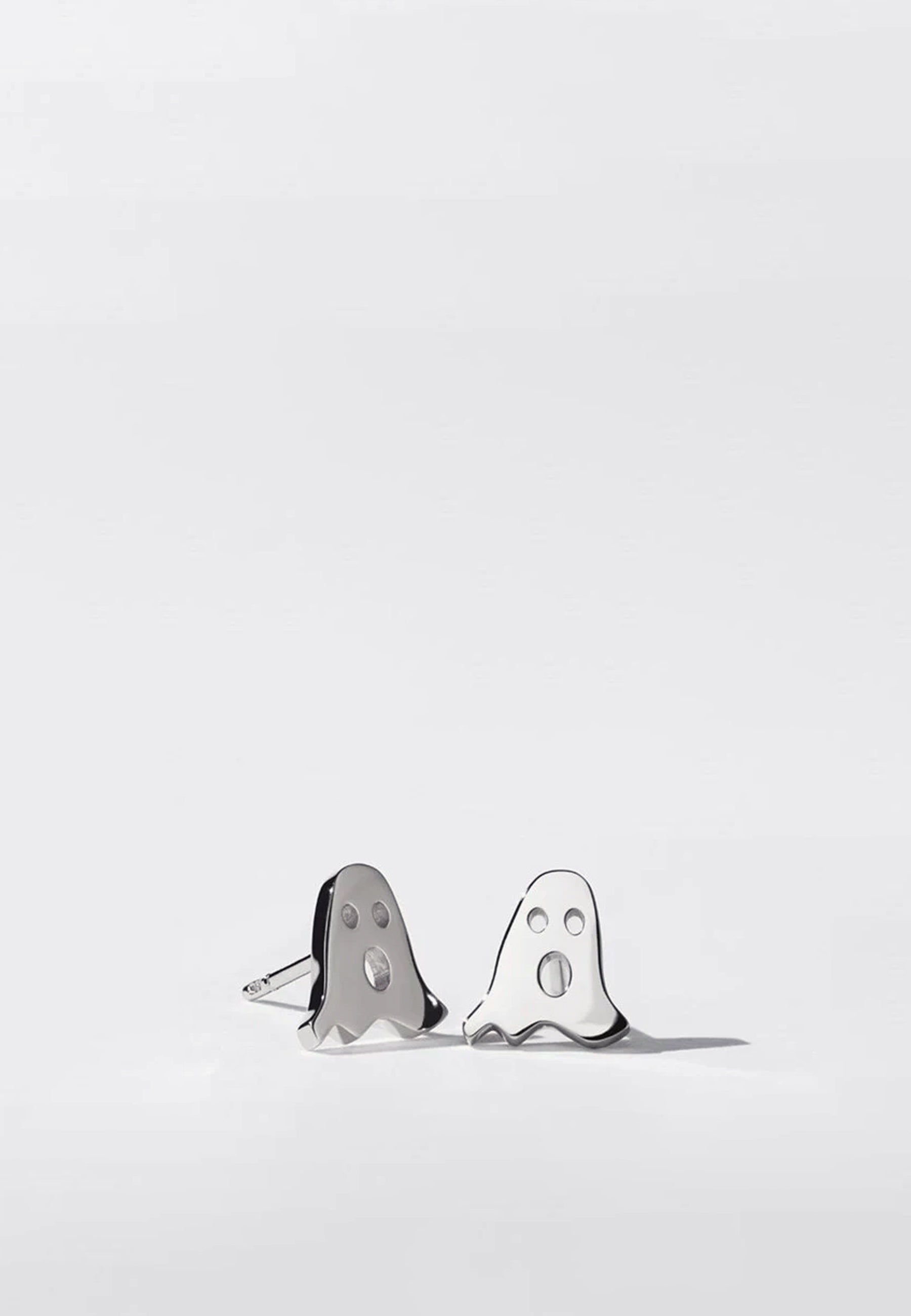 Nell Ghost Stud Earrings - Silver