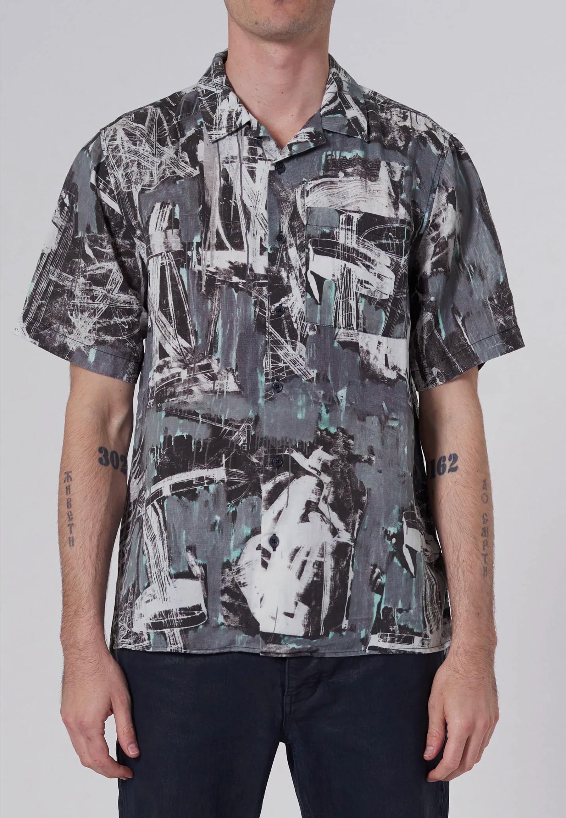 Yu Art S/S Shirt - Aqua Green