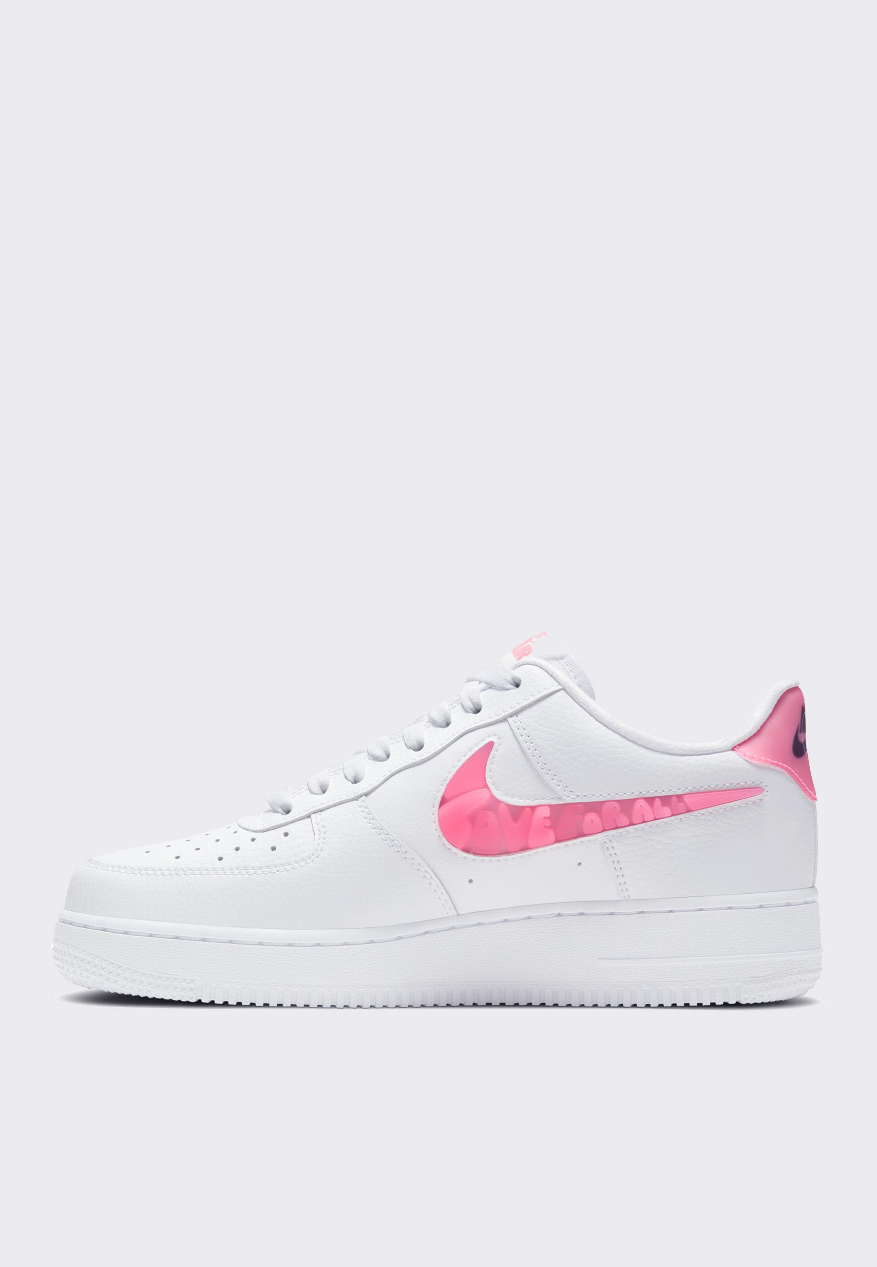 Womens Air Force 1 '07 SE Love For All - white/sunset/pulse black/clear