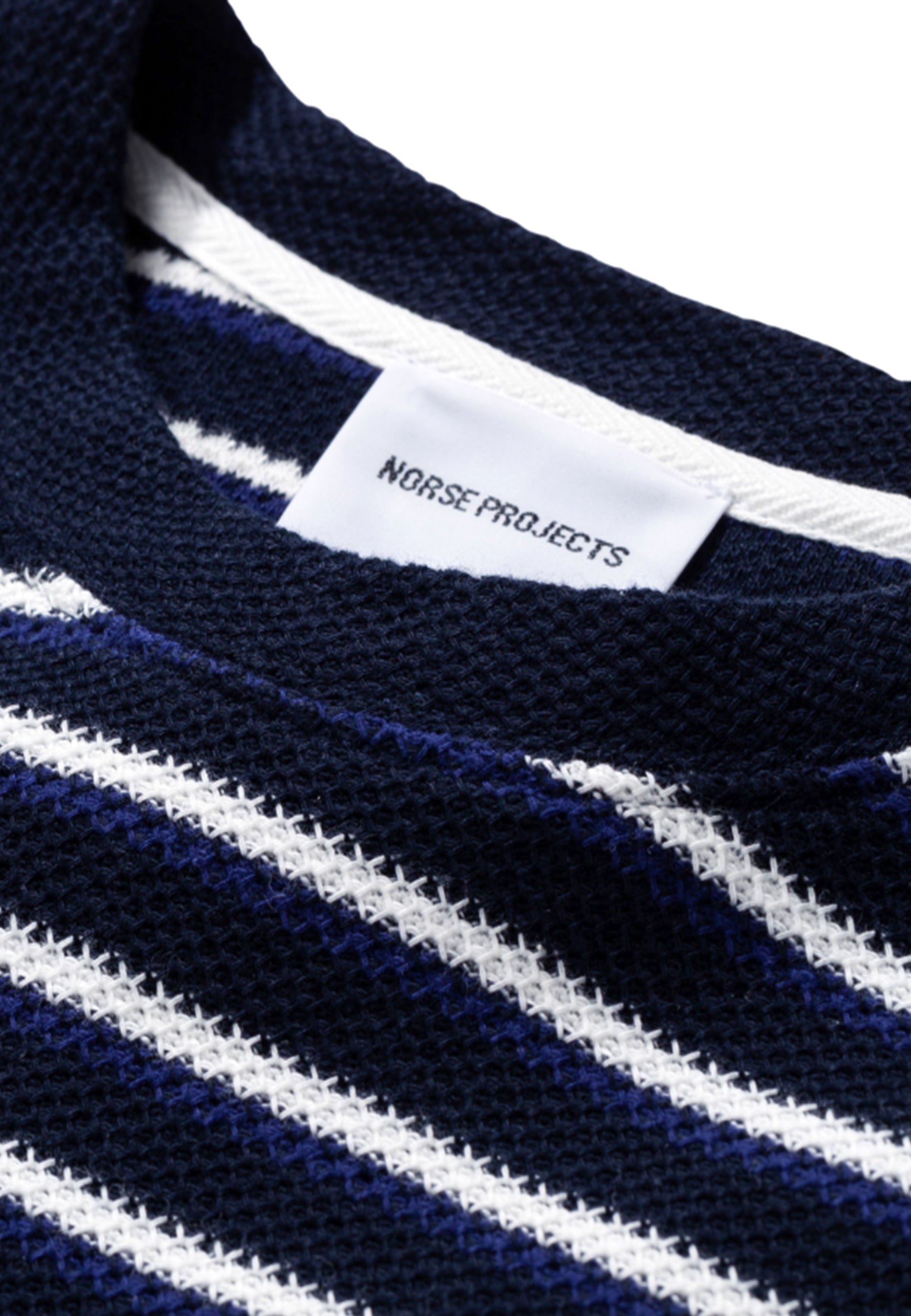 Johannes Jacquard Stripe T-Shirt - twilight blue