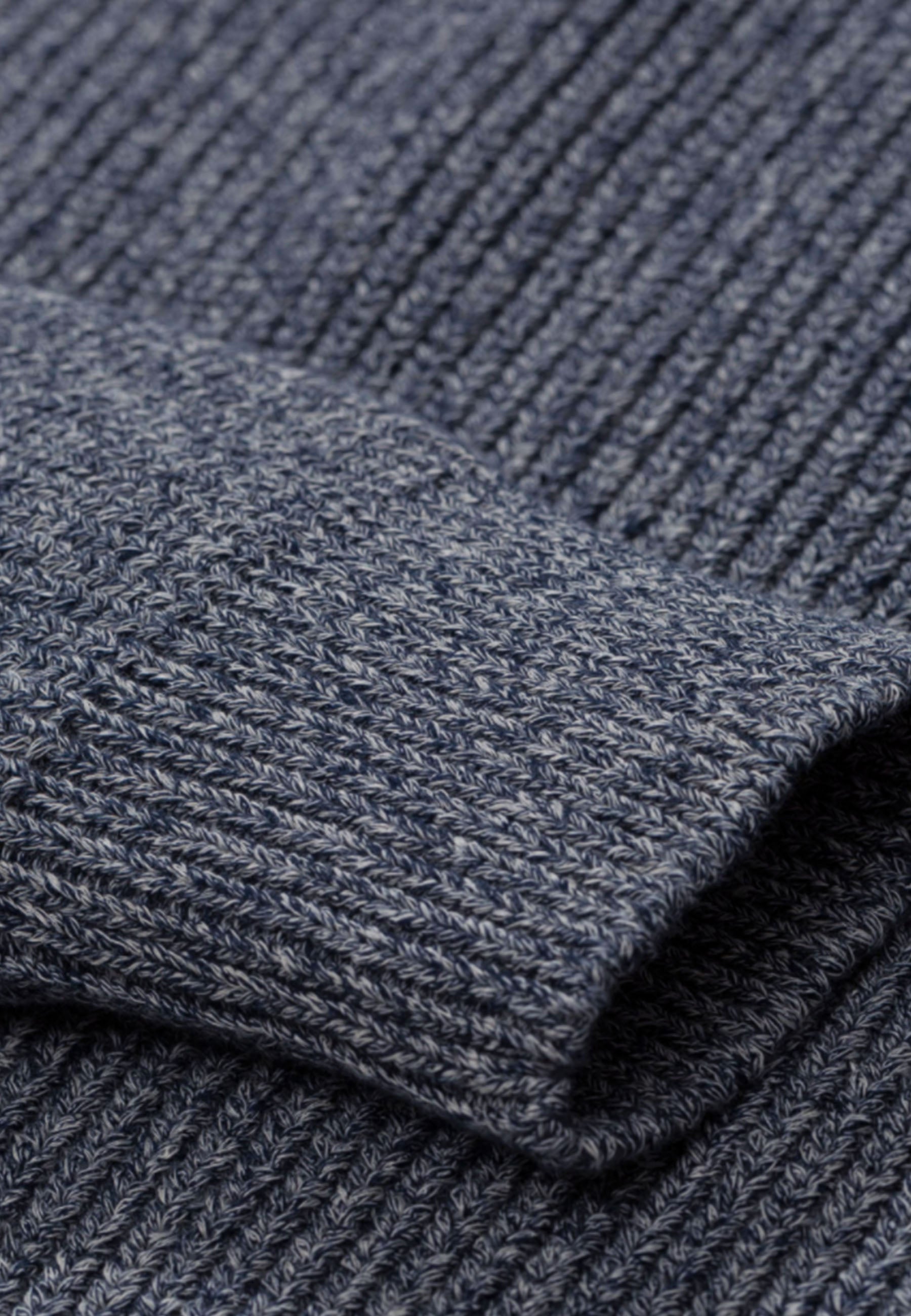 Roald Raglan Indigo Mouliné Pullover- dark navy