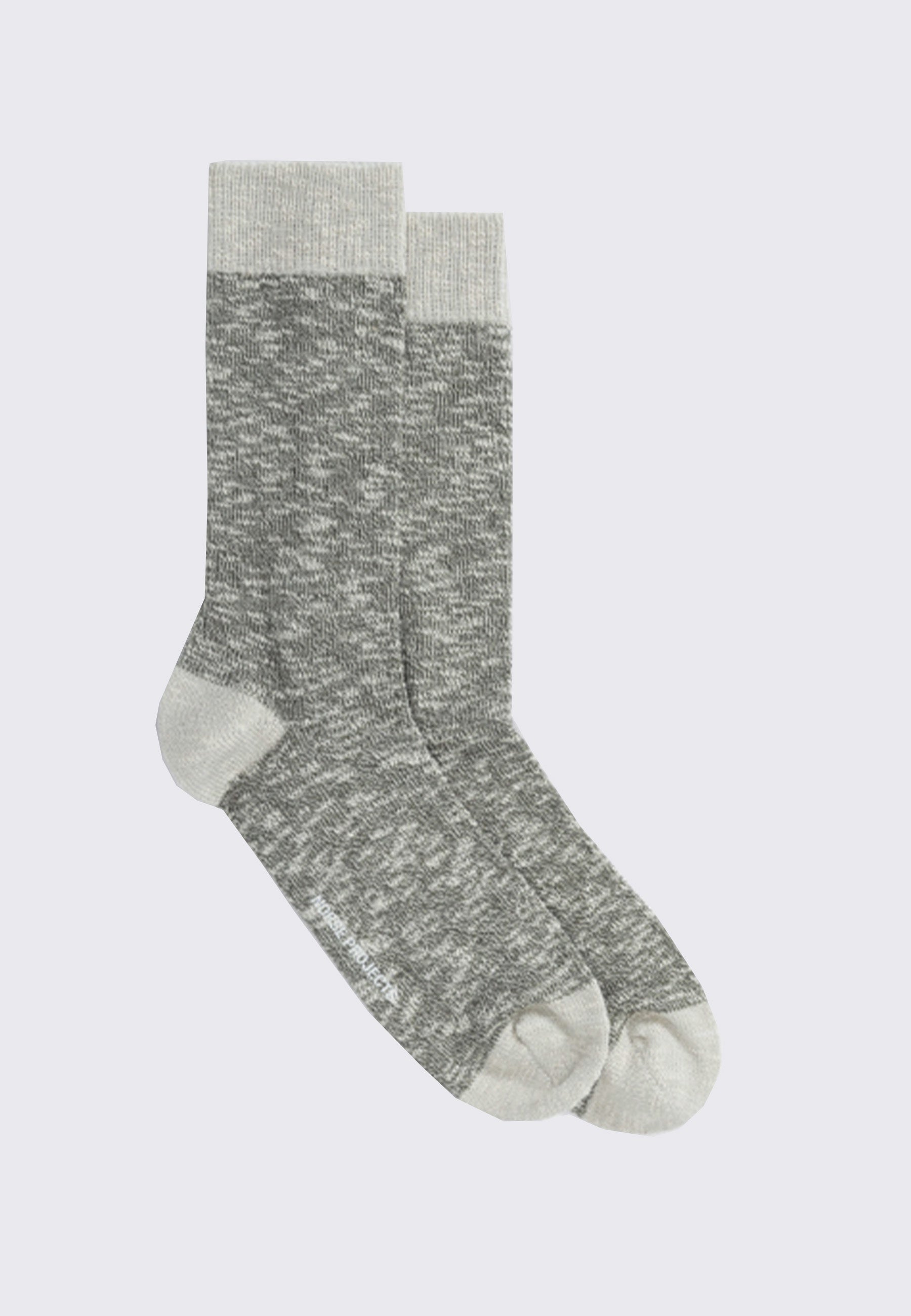 Ebbe Slub Colour Block Socks - Sediment Green