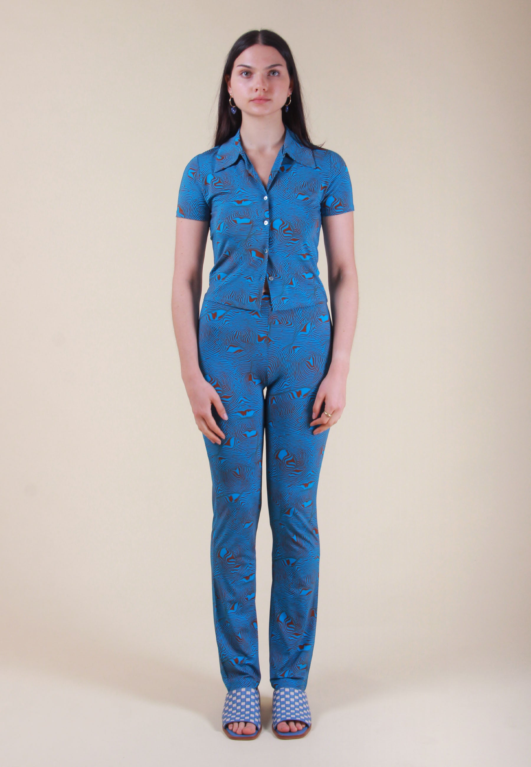 Lohan Pants - mosaic blue