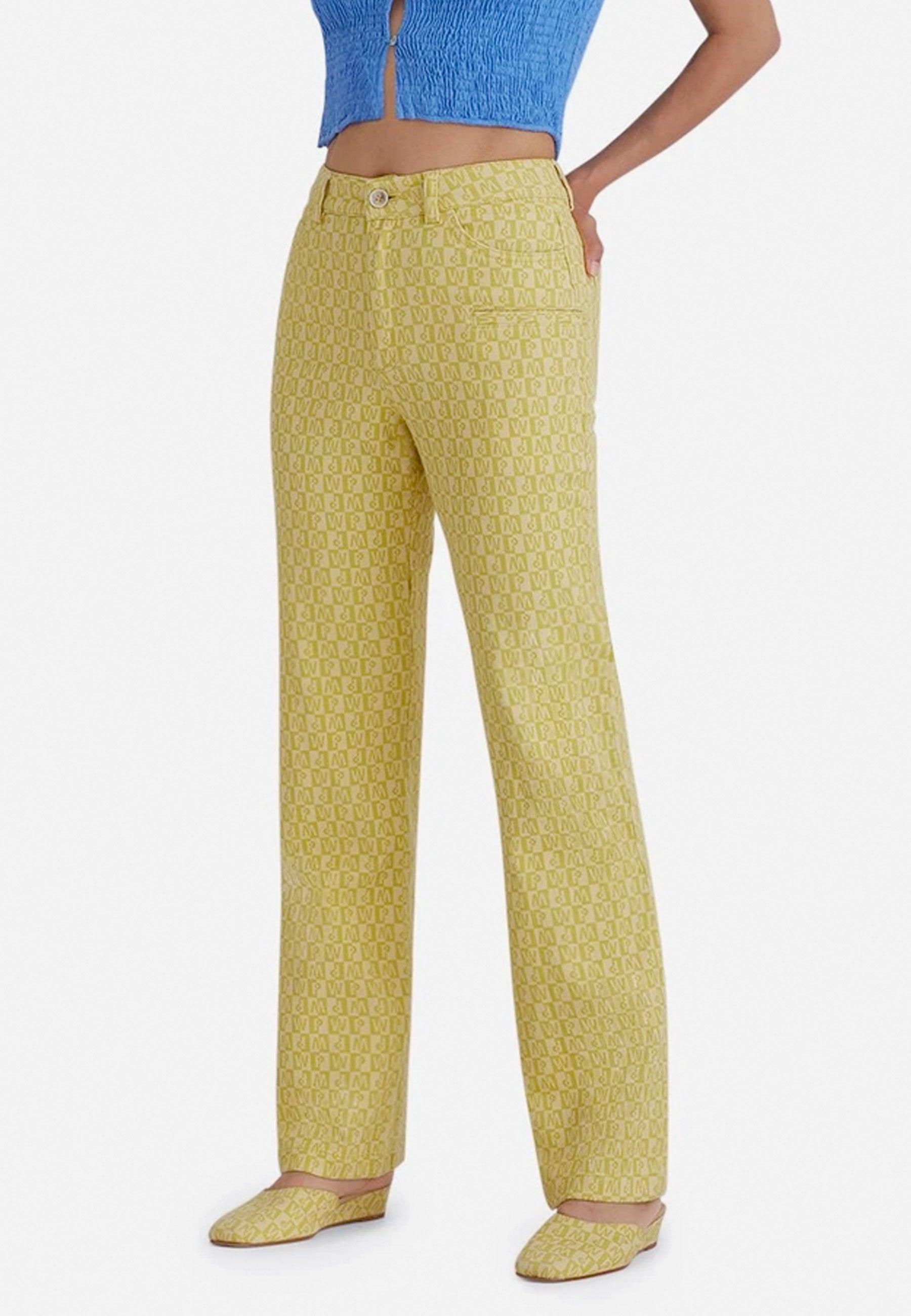 Puzzle Pants - lemon
