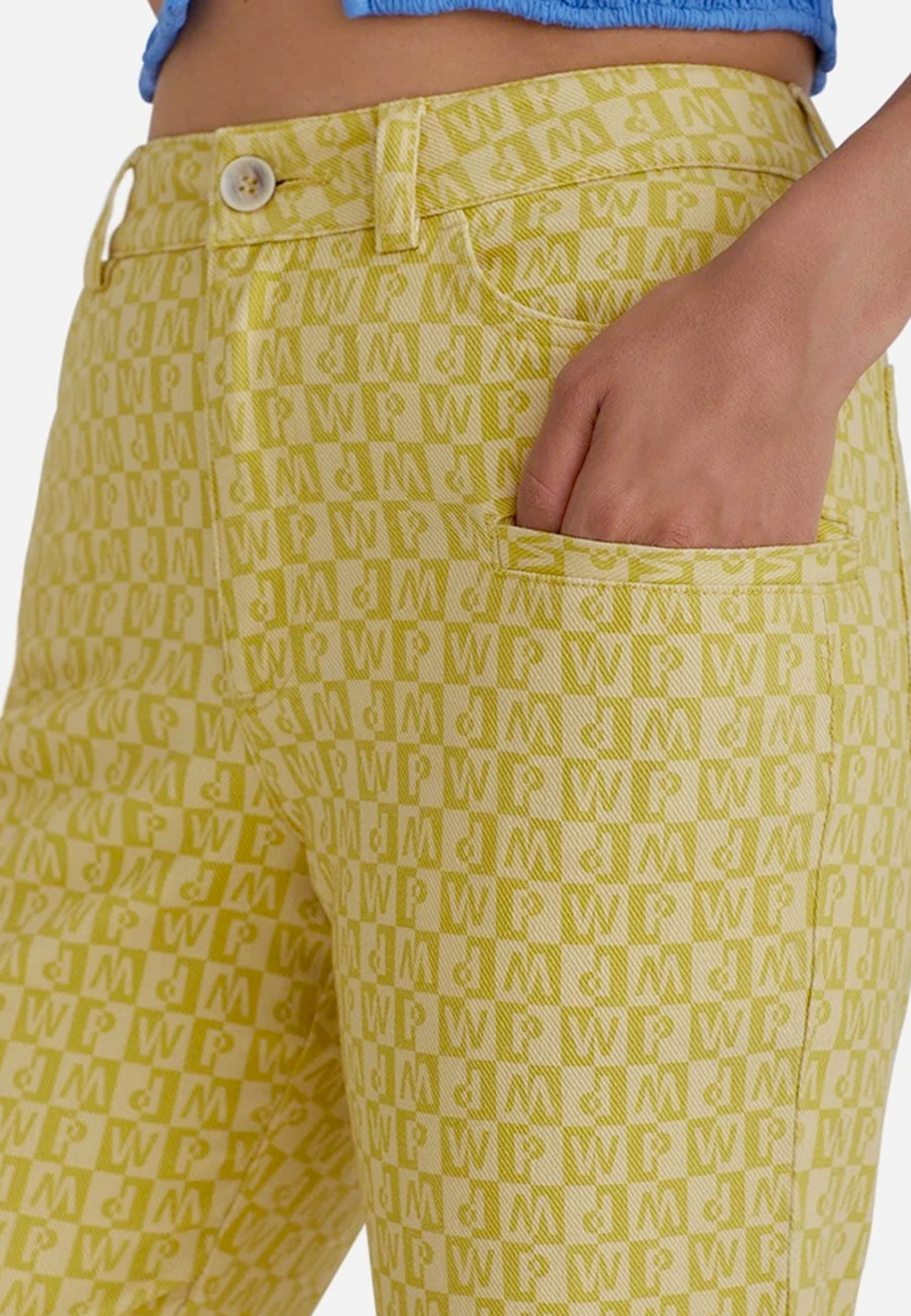 Puzzle Pants - lemon