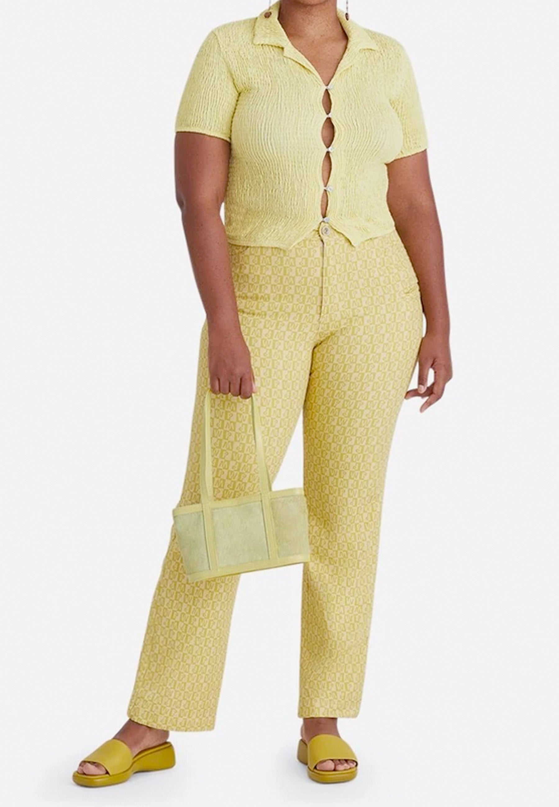 Puzzle Pants - lemon