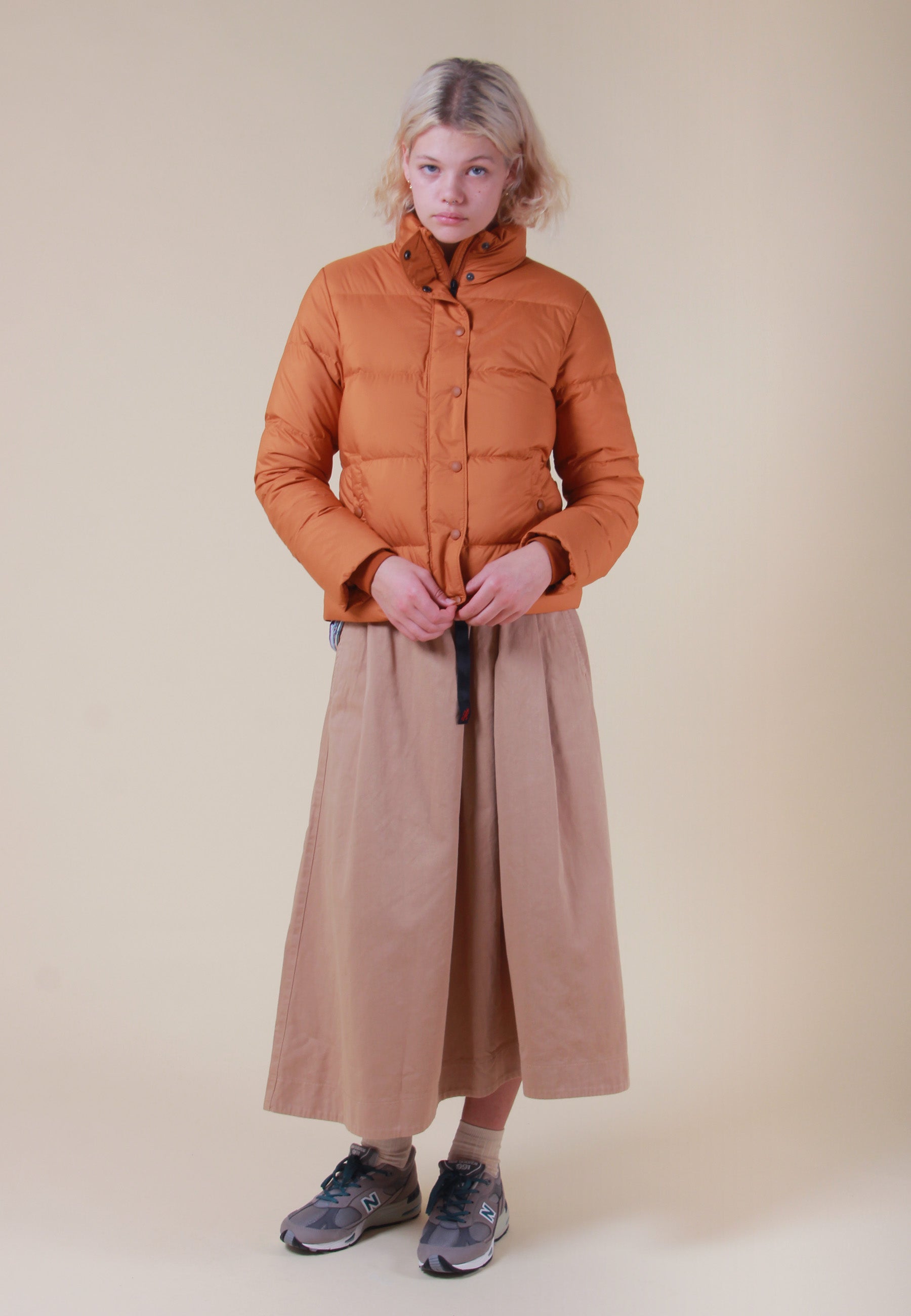 Womens Silent Down Jacket - wood brown
